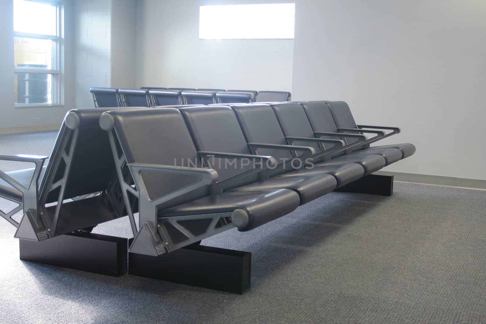 row of seats in transportation terminal