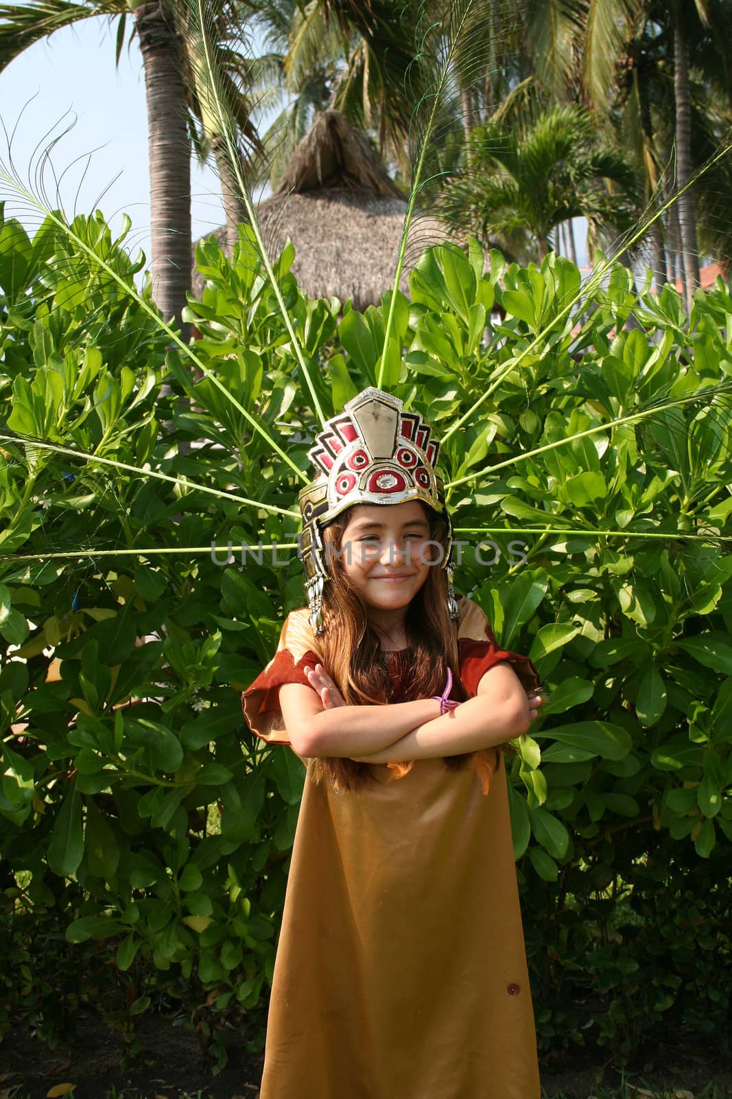 Young girl in native costume