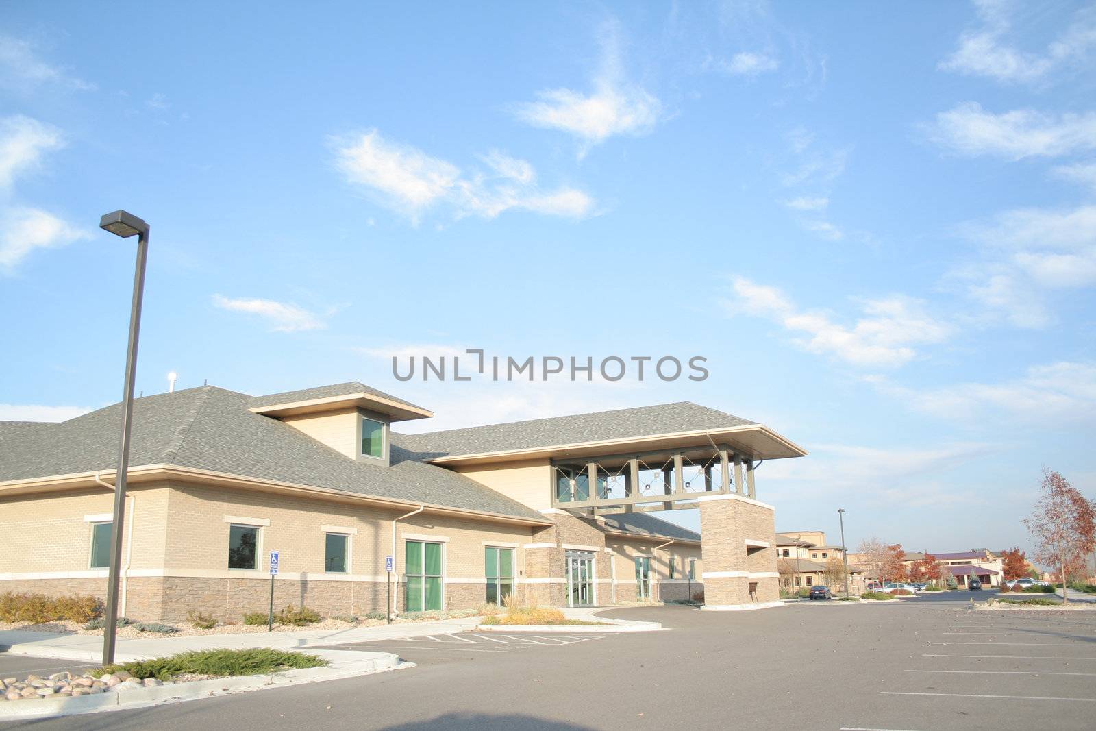 Office building with covered car park