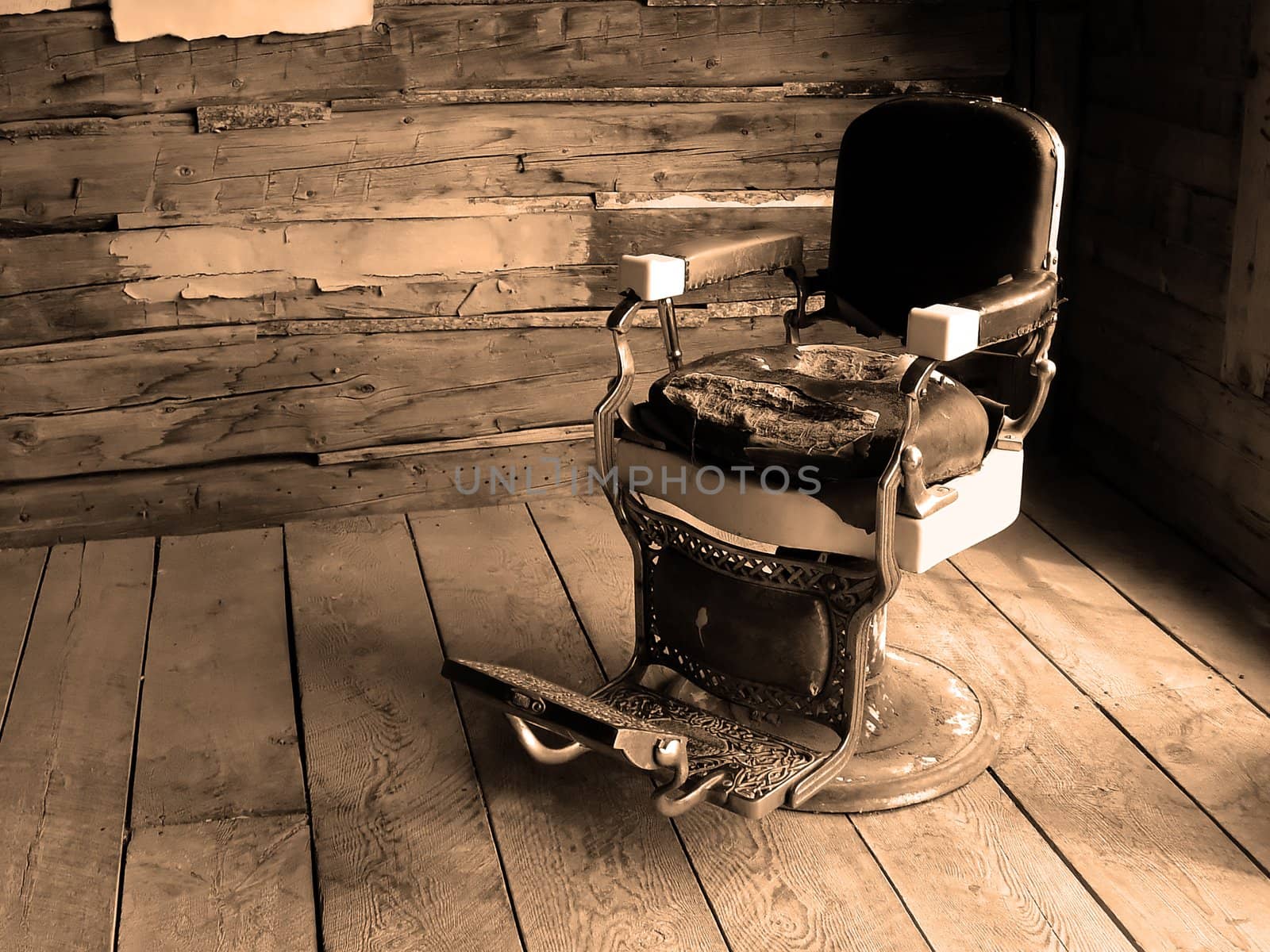 An old dentist's / barber's chair