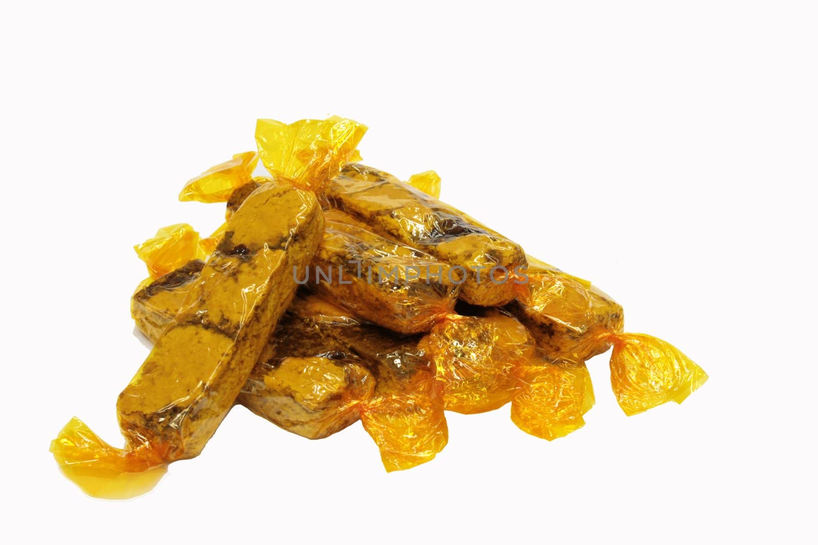 oatmeal bar cookies individually wrapped in yellow cellophane
