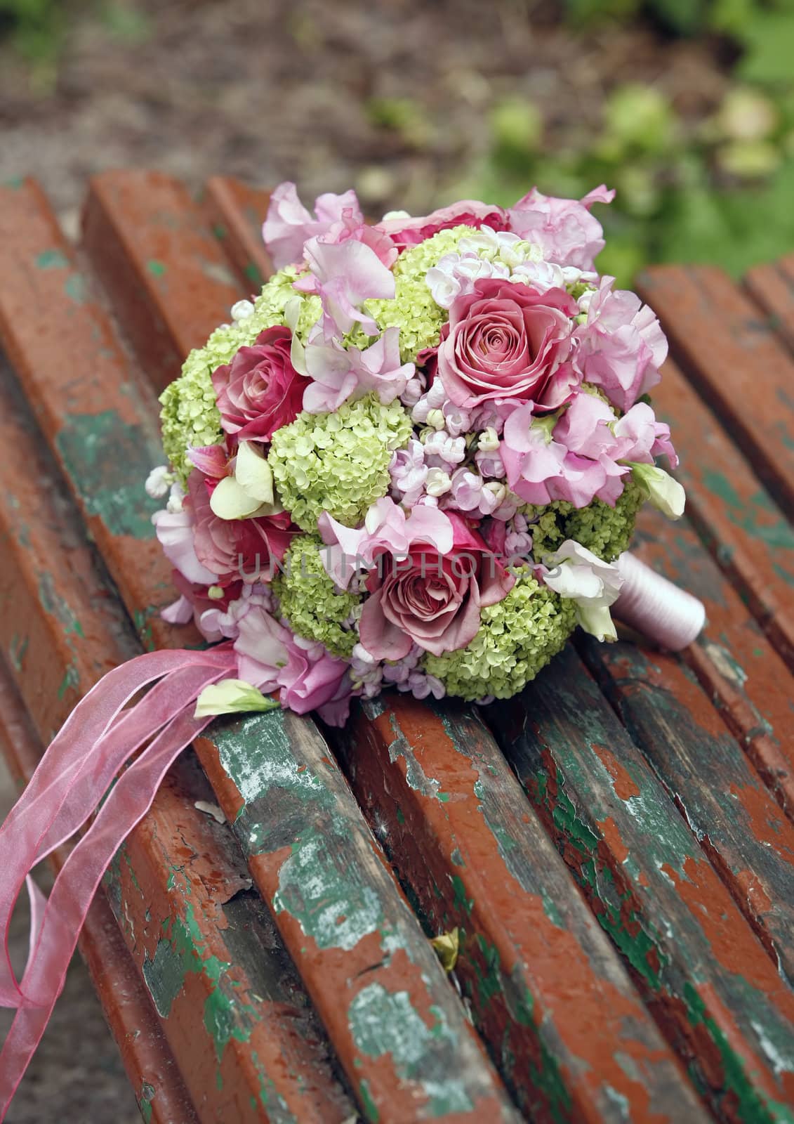 The forgotten wedding bouquet from roses