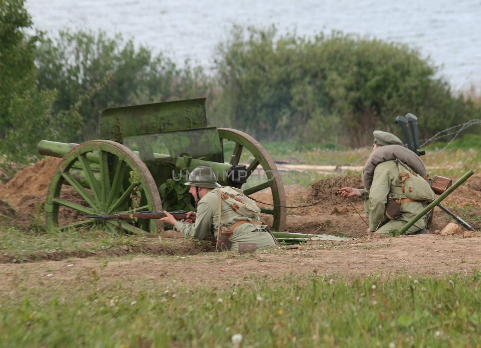 World War 1, reenacting. Russian position