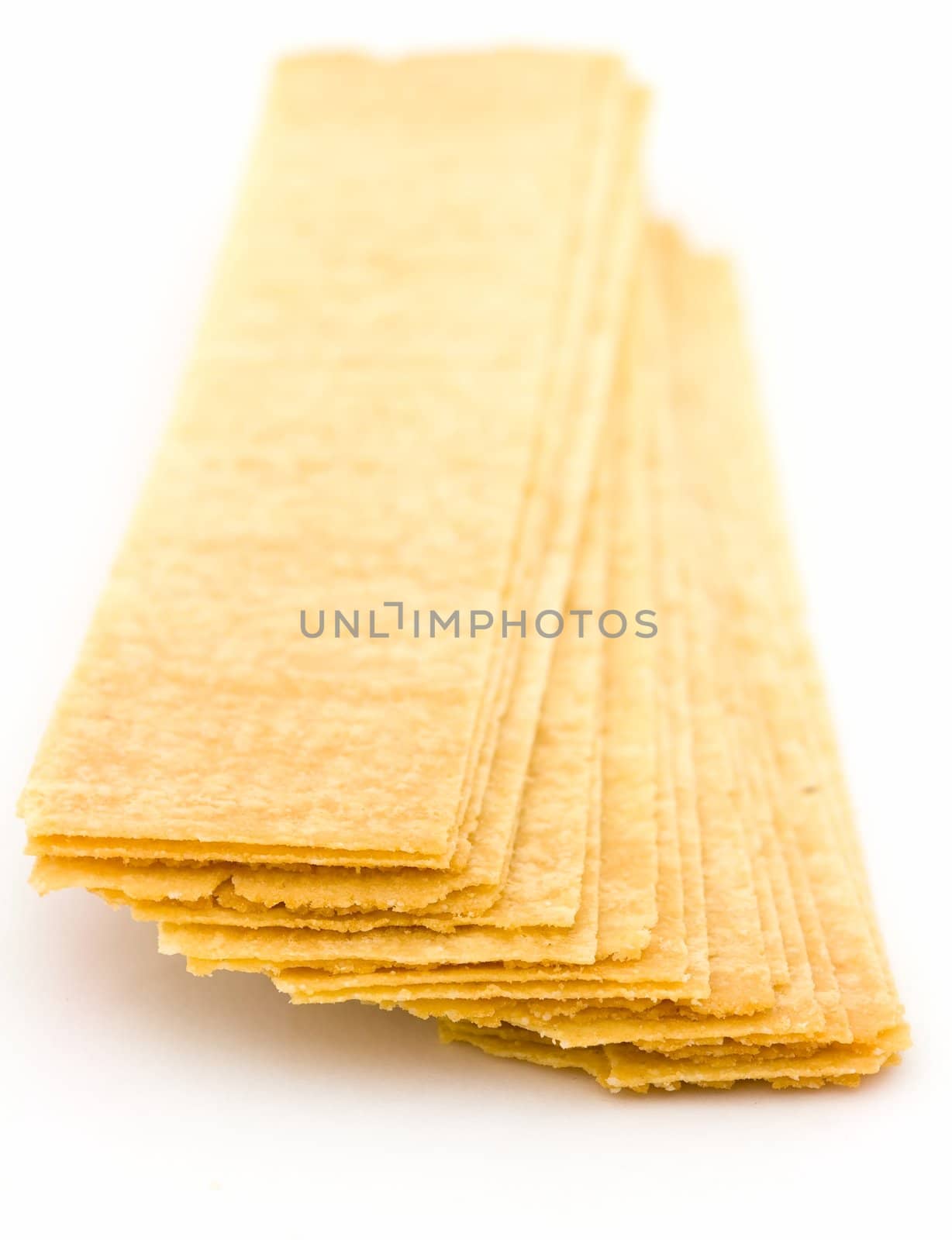 crisps. potato chips on a white background