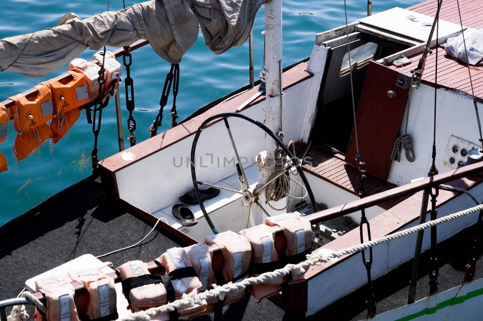 Detail of yacht by andyphoto