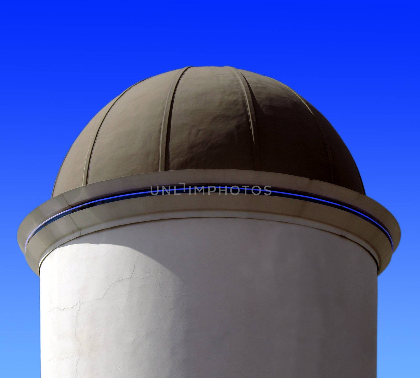 Domed architectural feature against a rich blue noiseless sky