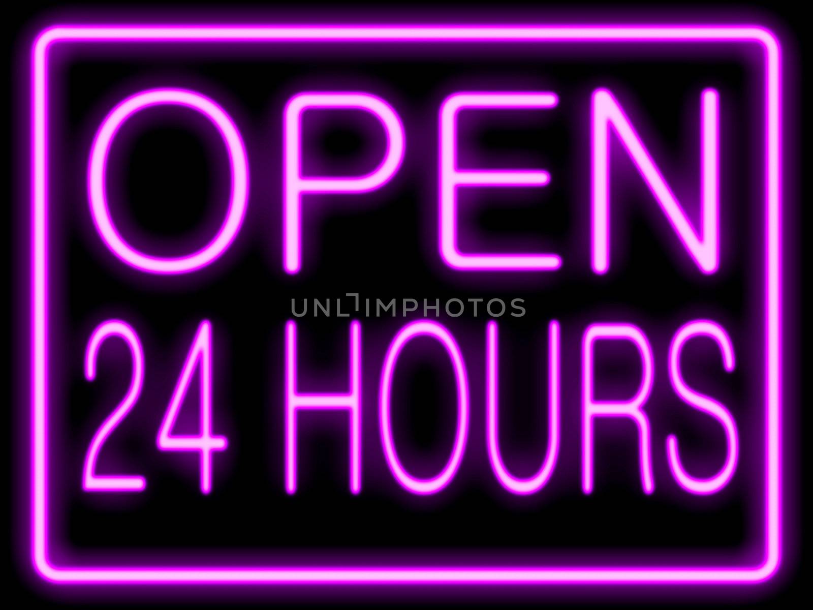 Abstract resembling purple violet neon sign - suitable for night time retail concepts