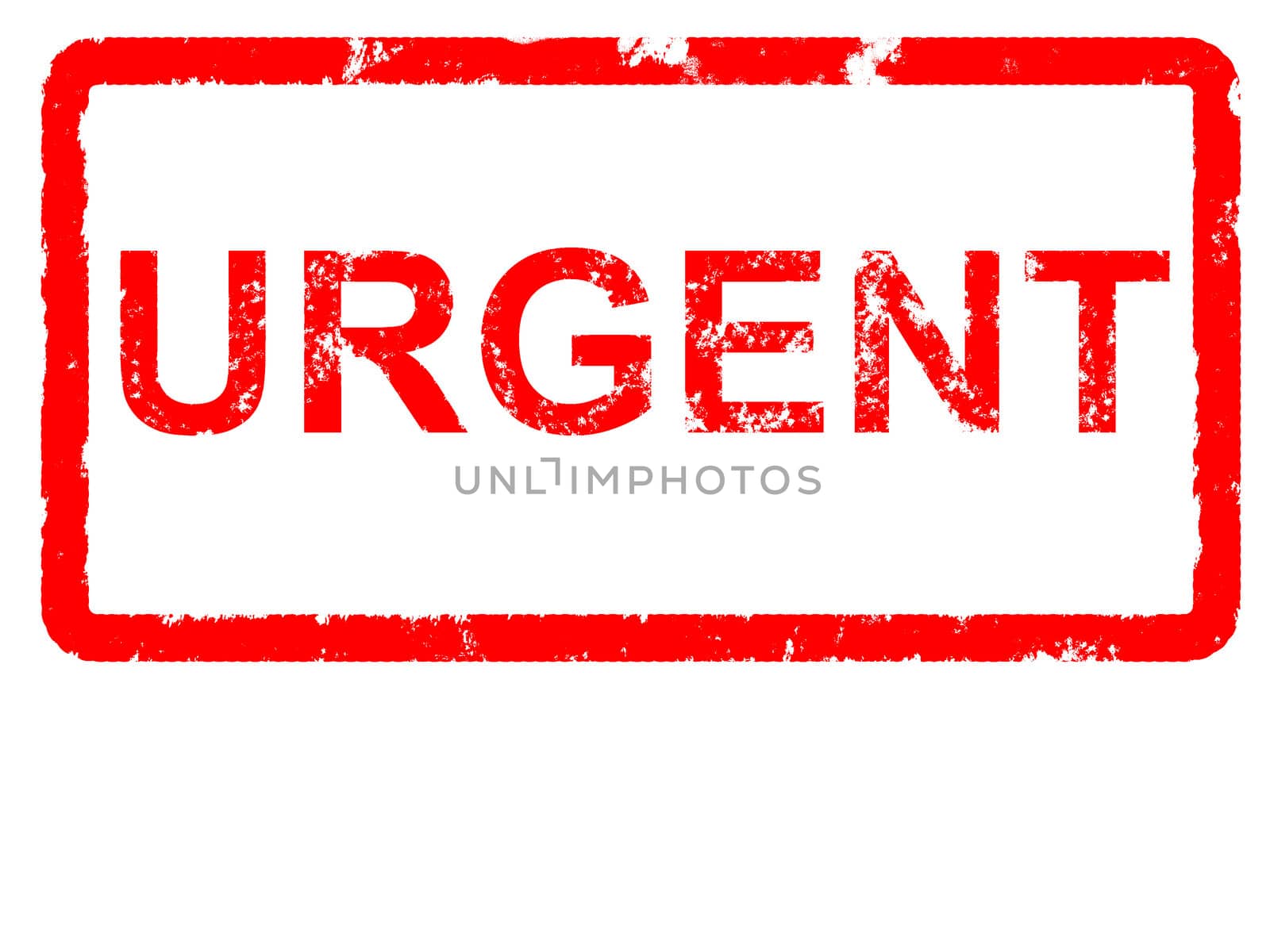 Grungey rubber stamp stating URGENT with copyspace