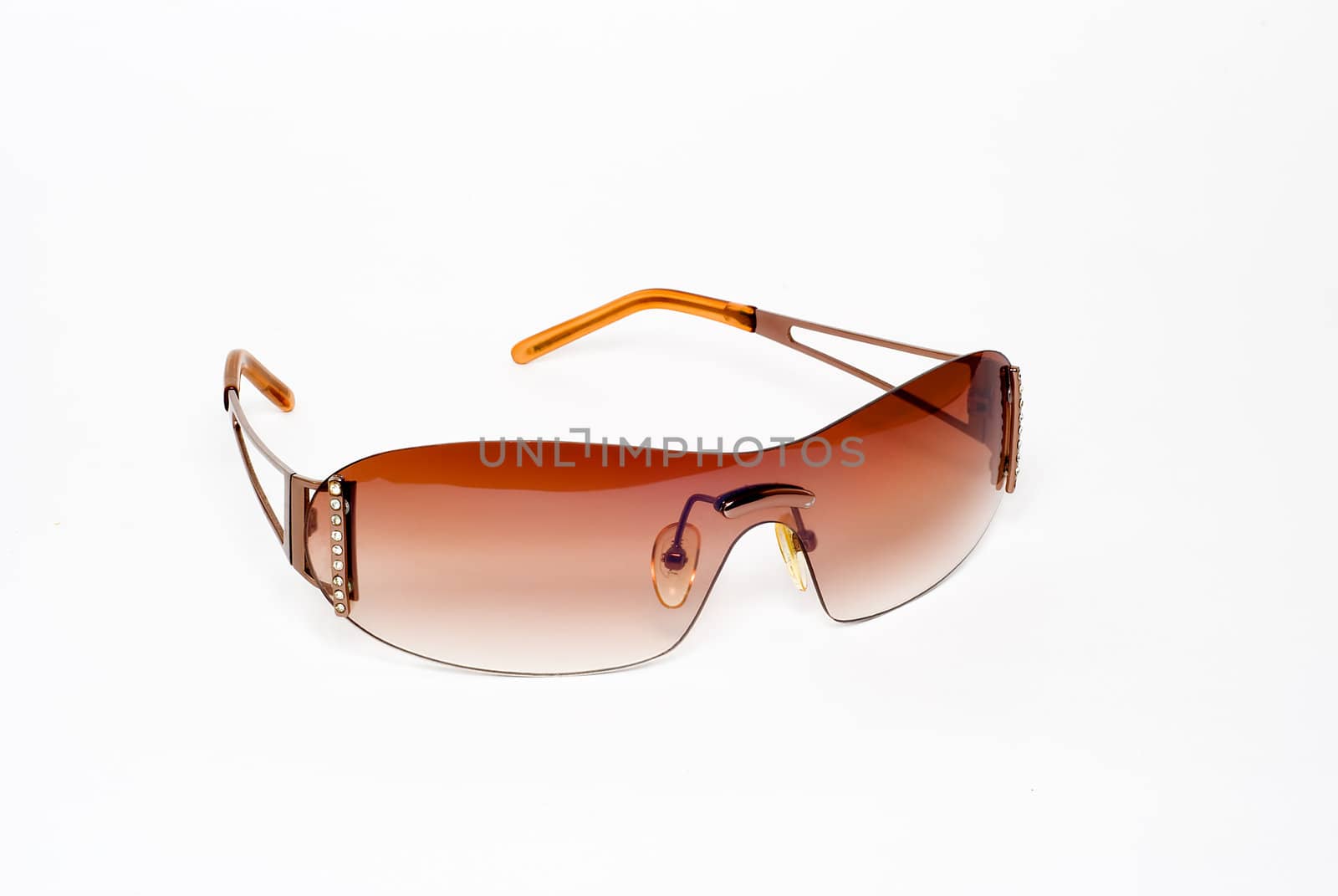 Sunglasses photographed on a white background