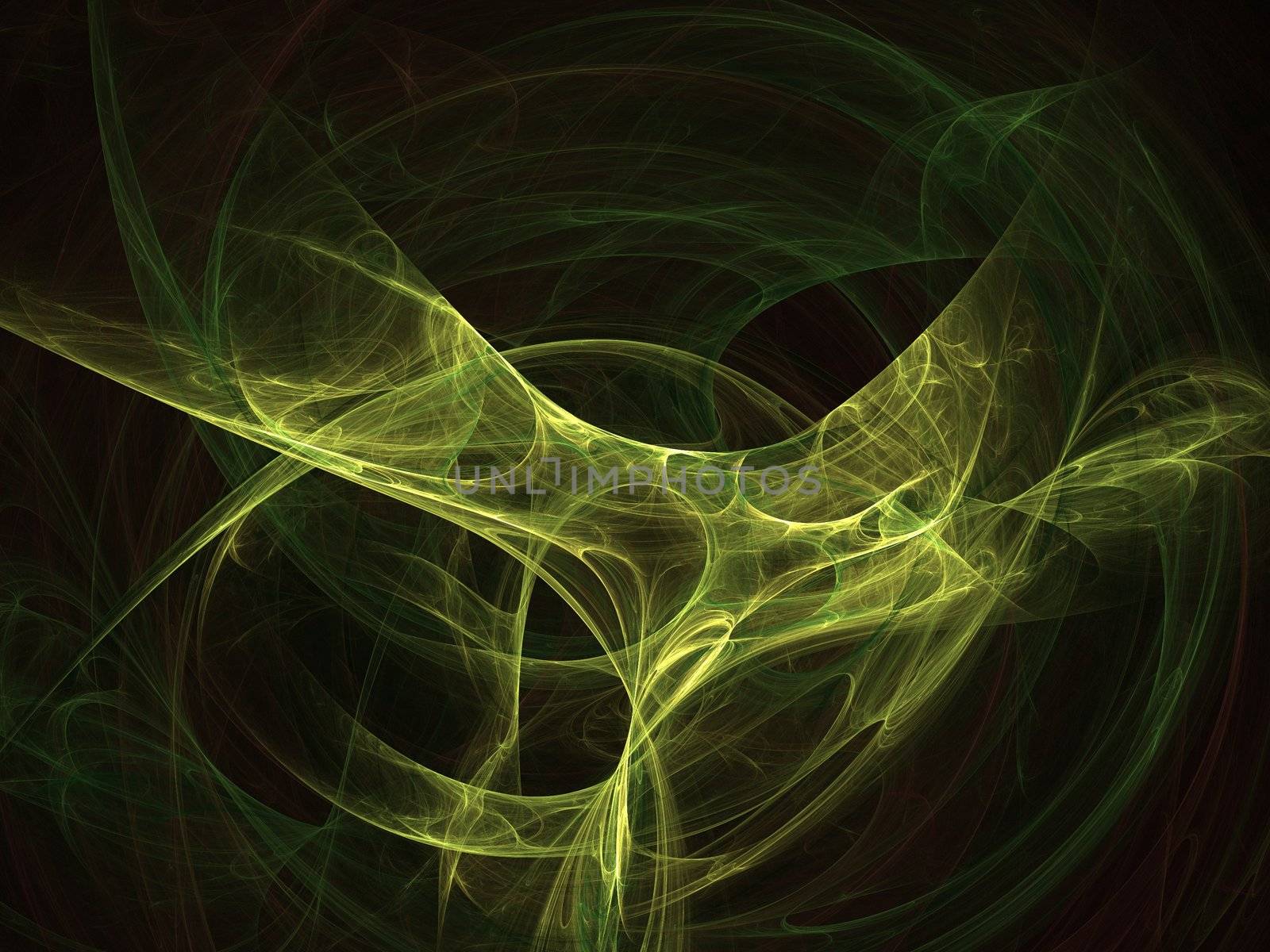 Green 3D fractal by tupungato