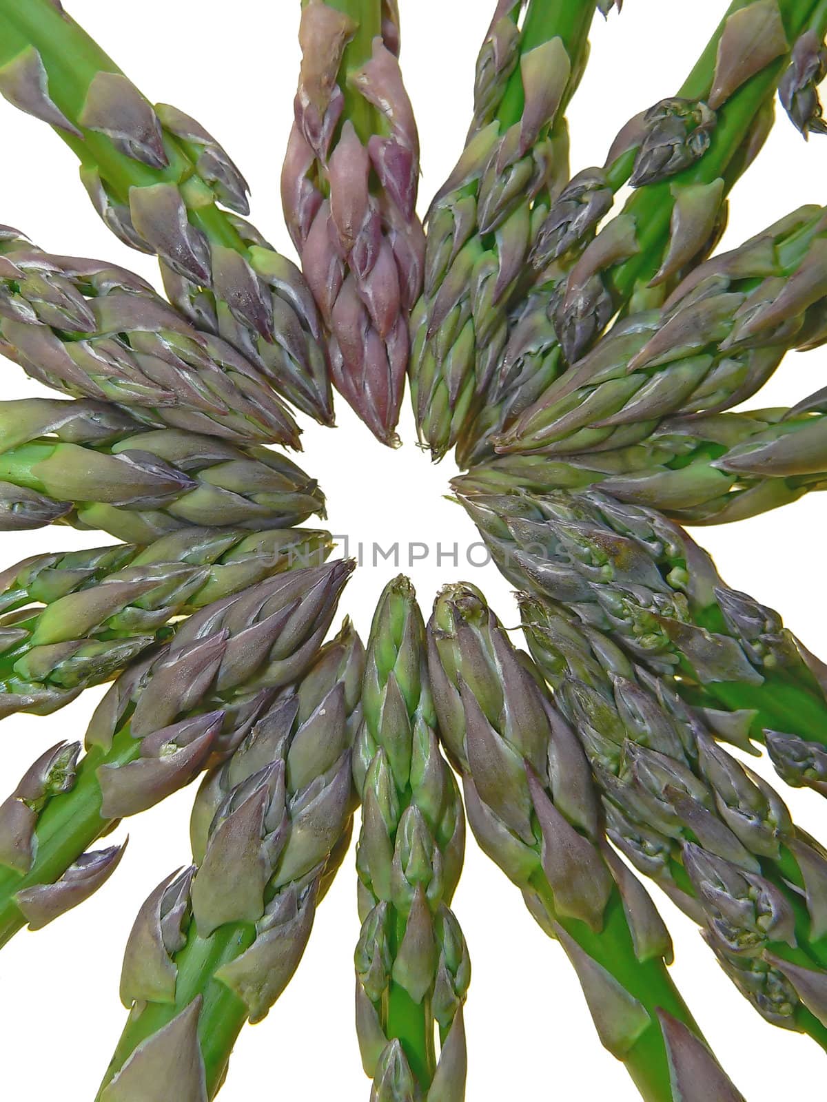 a few asparagus close up