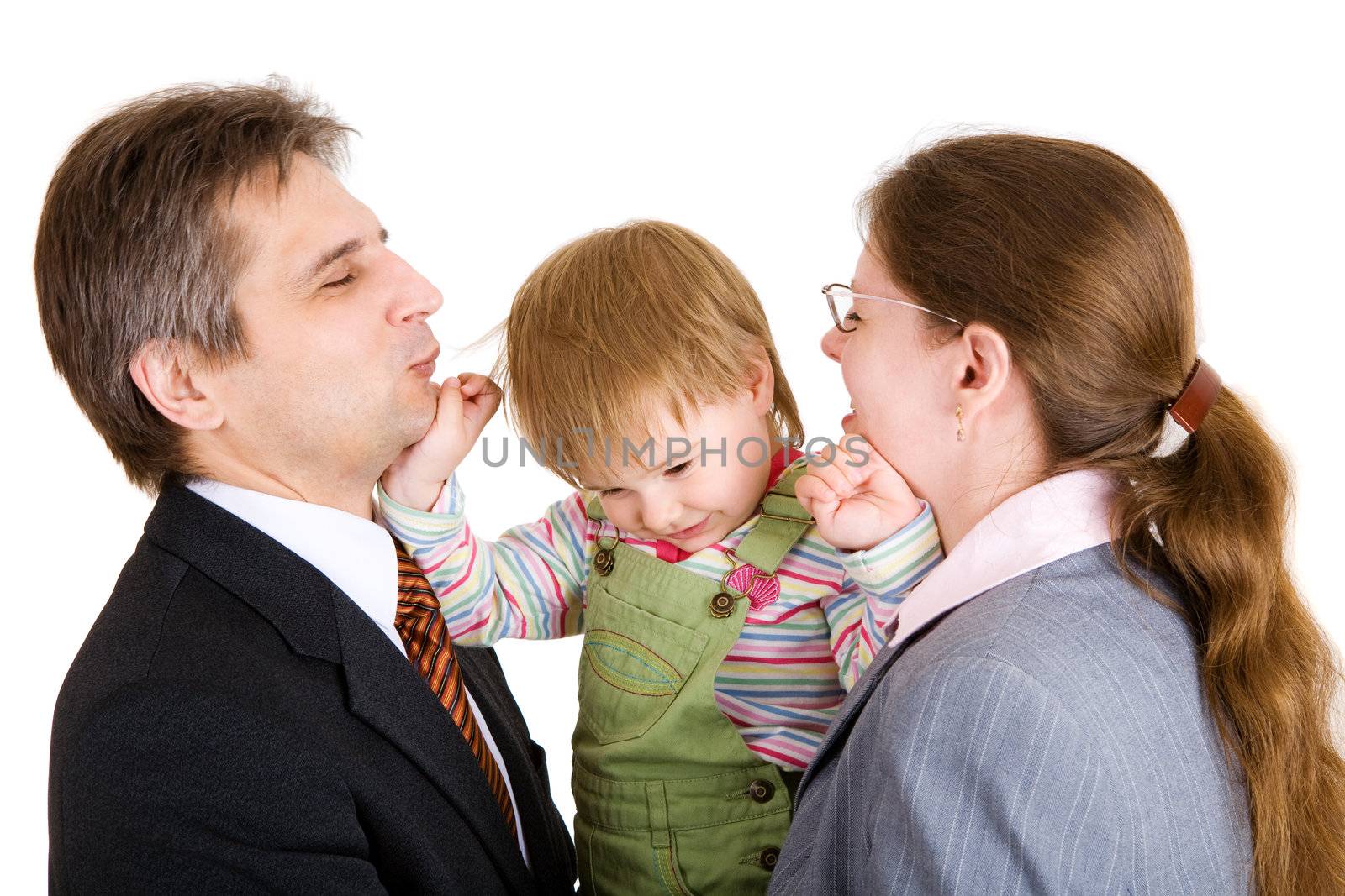 family of three in office by vsurkov