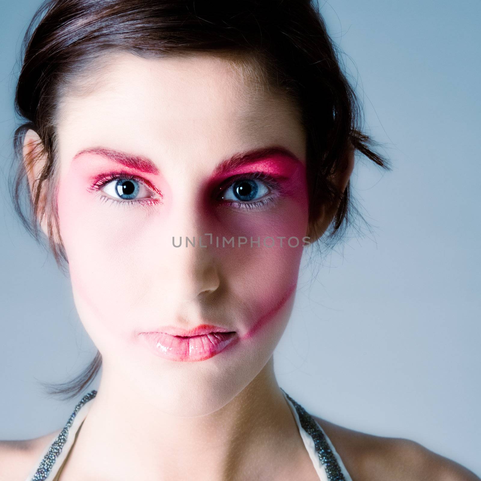 Pretty brunette with extreme make-up by DNFStyle