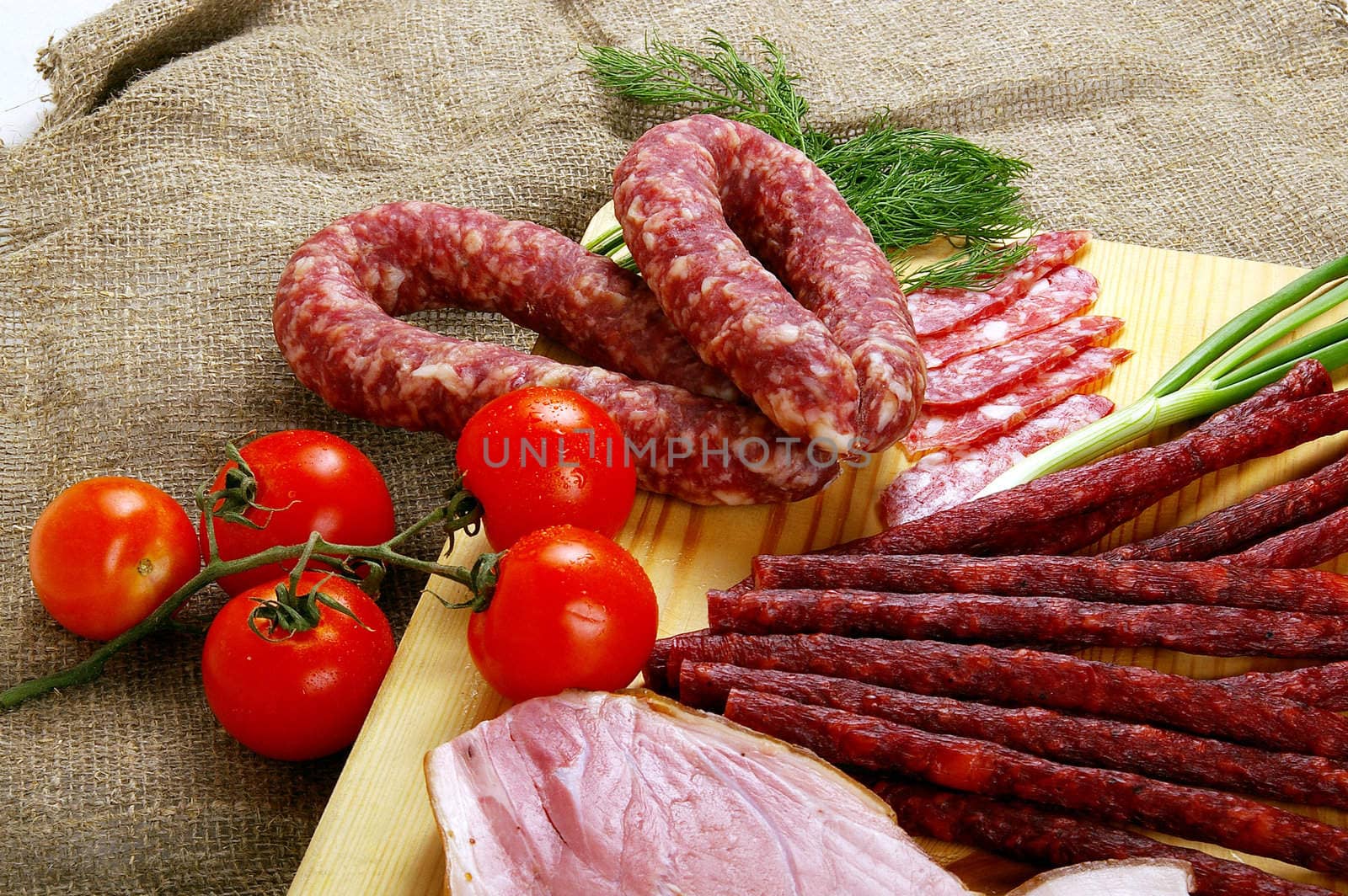 Meat and sausage products - very popular meal at many people