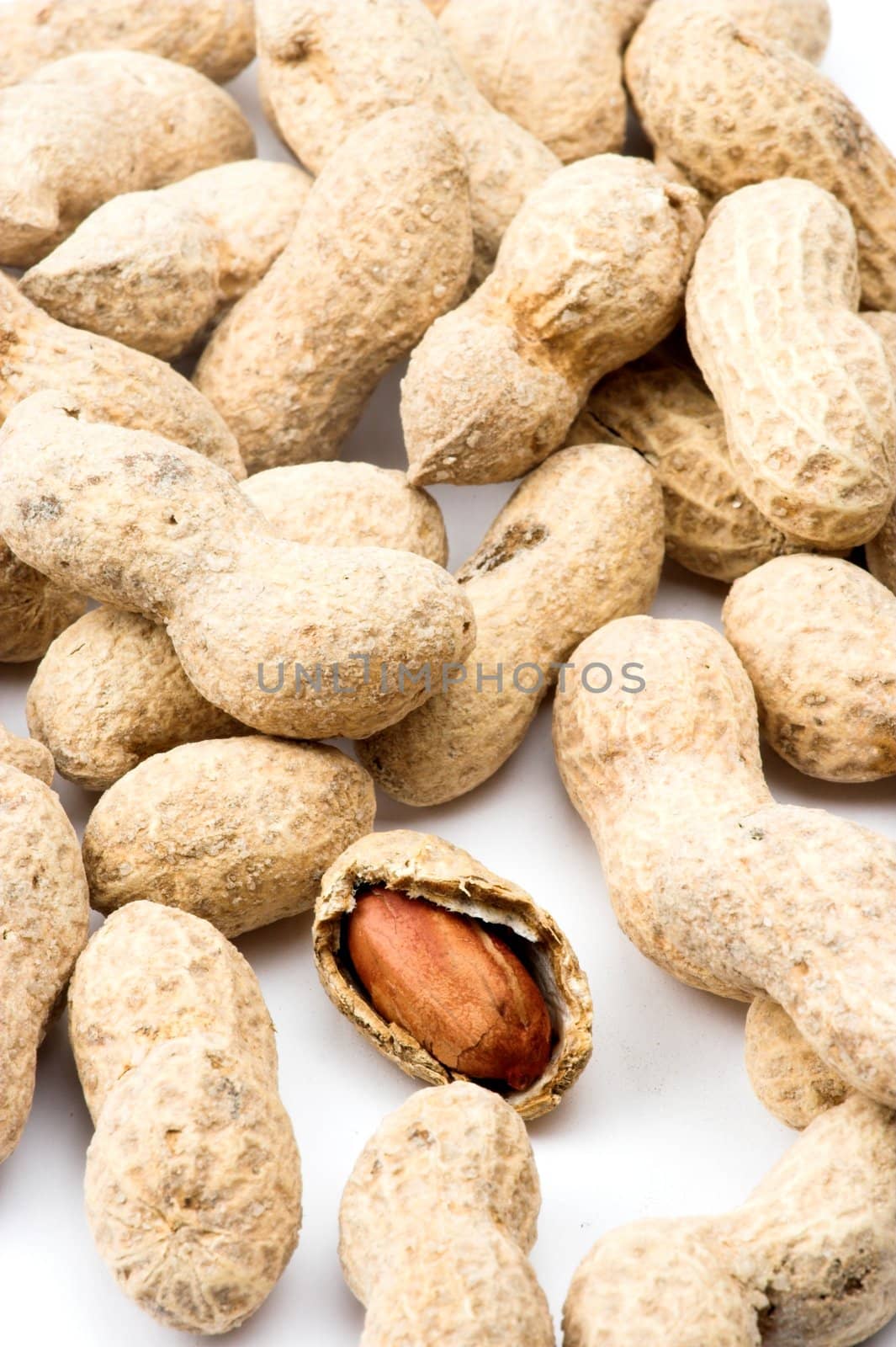 Peanuts close up by alexkosev