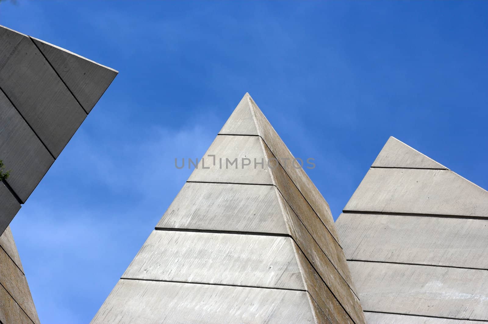 Abstract architectural  construction over sky 