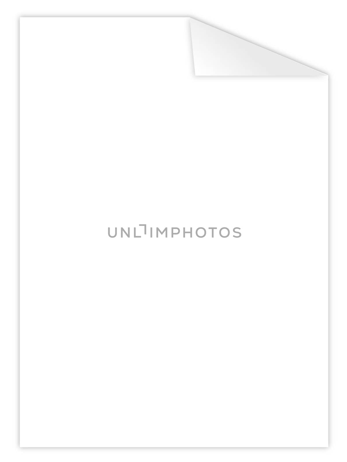 blank sheet of paper with empty copyspace for text