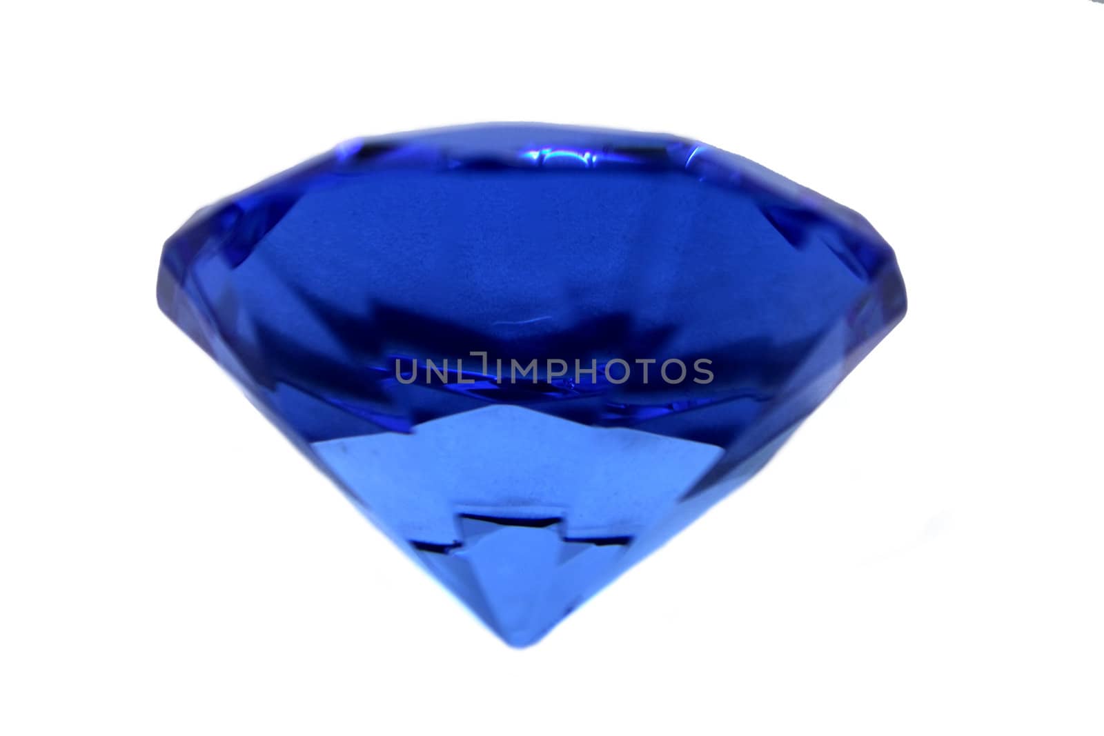 A Blue Crystal on white background