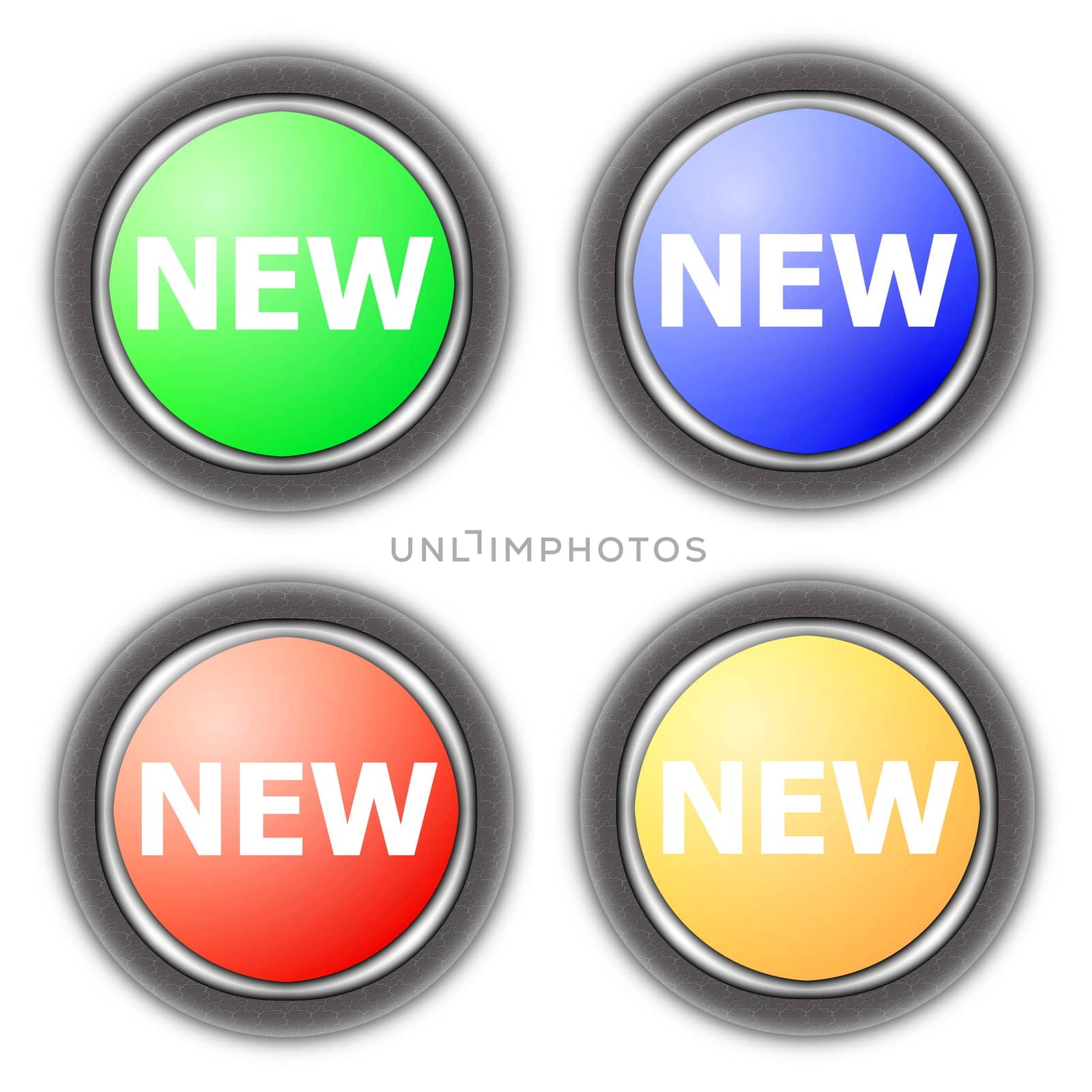 new internet button collection isolated on white background