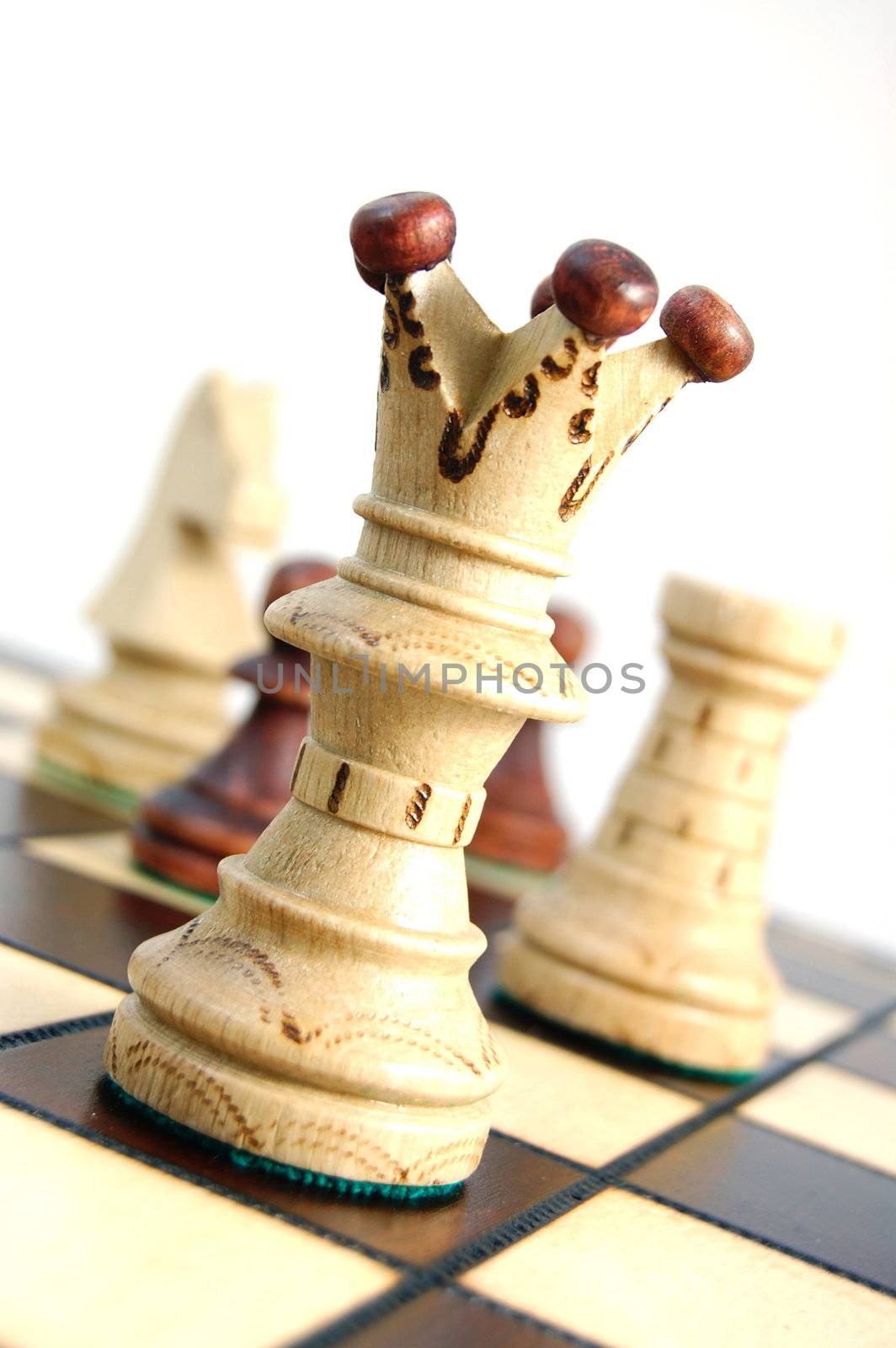 chess pieces showing concept for competition in business