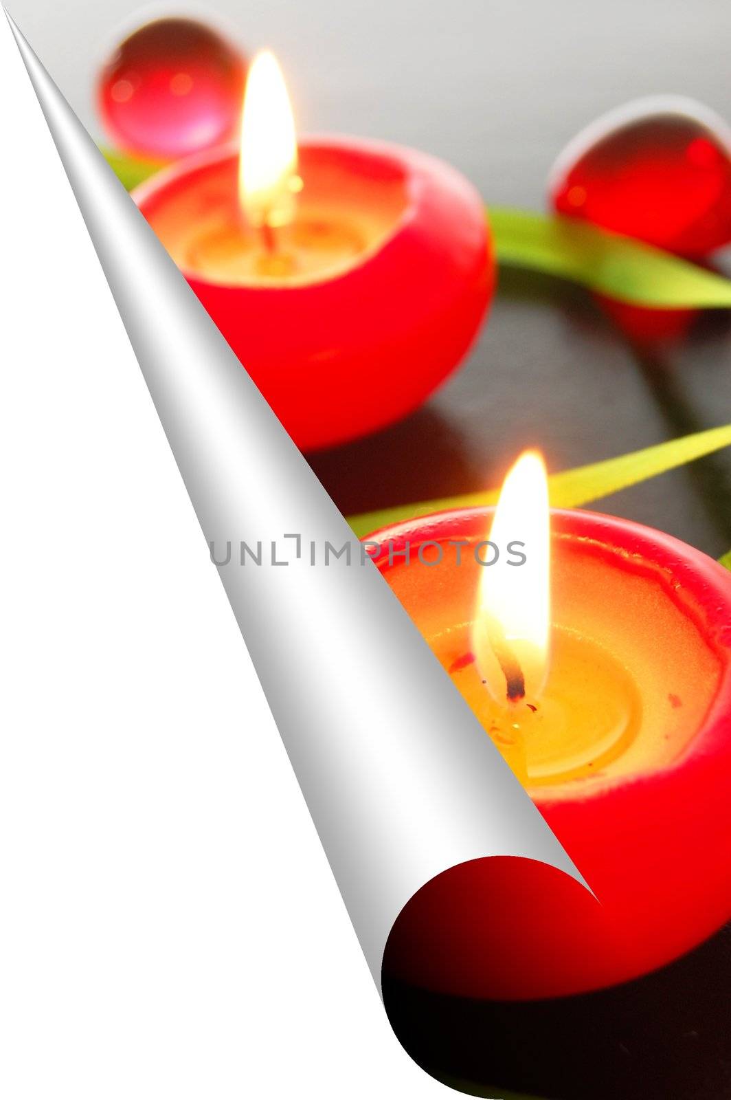 spa candle or zen image with copyspace for your text message