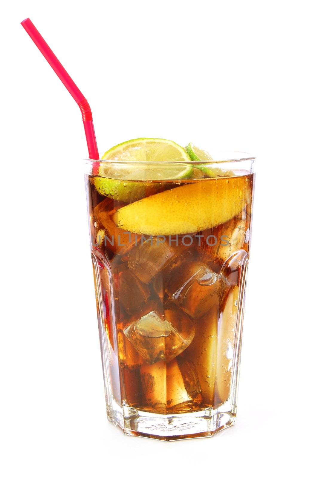 long island iced tea isolated on white