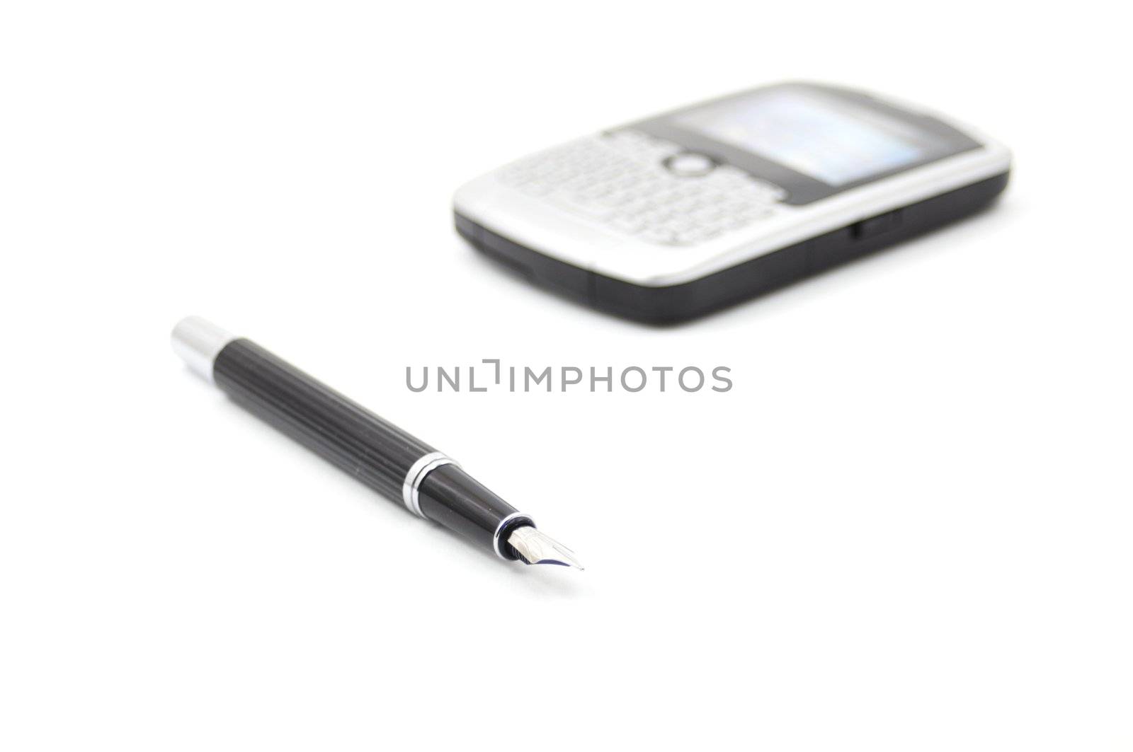 cell phone isolated on white showing communication concept
