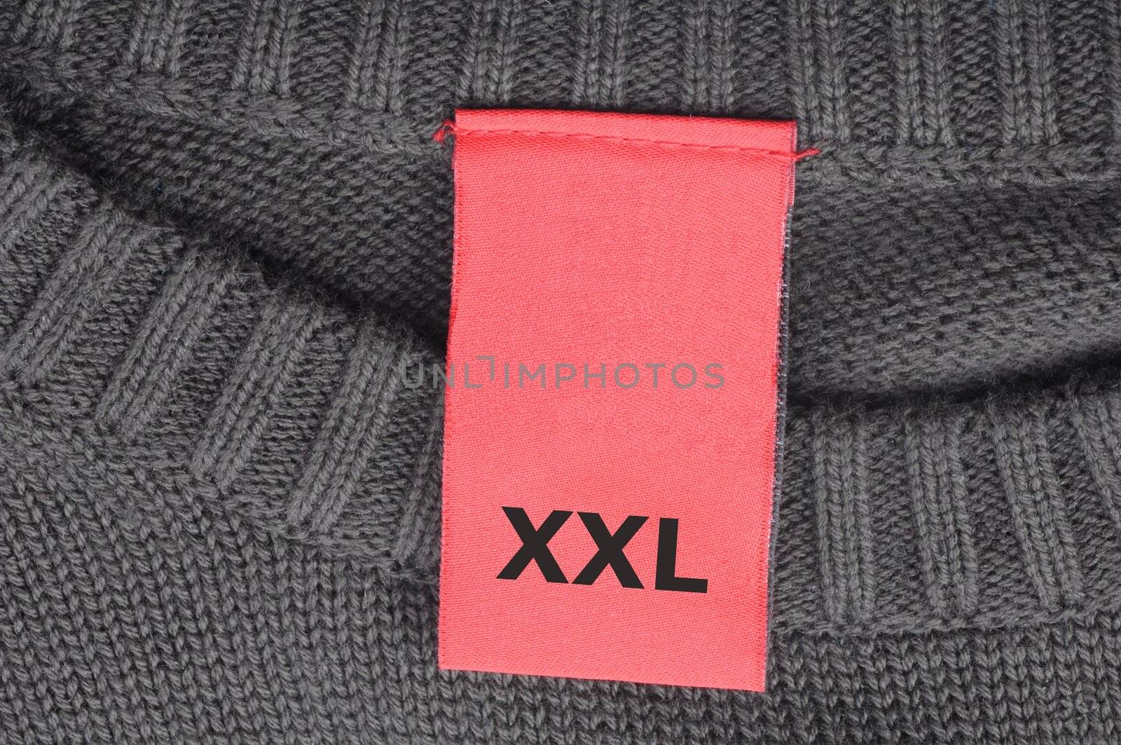 xxl fashion with copyspace in a blank label