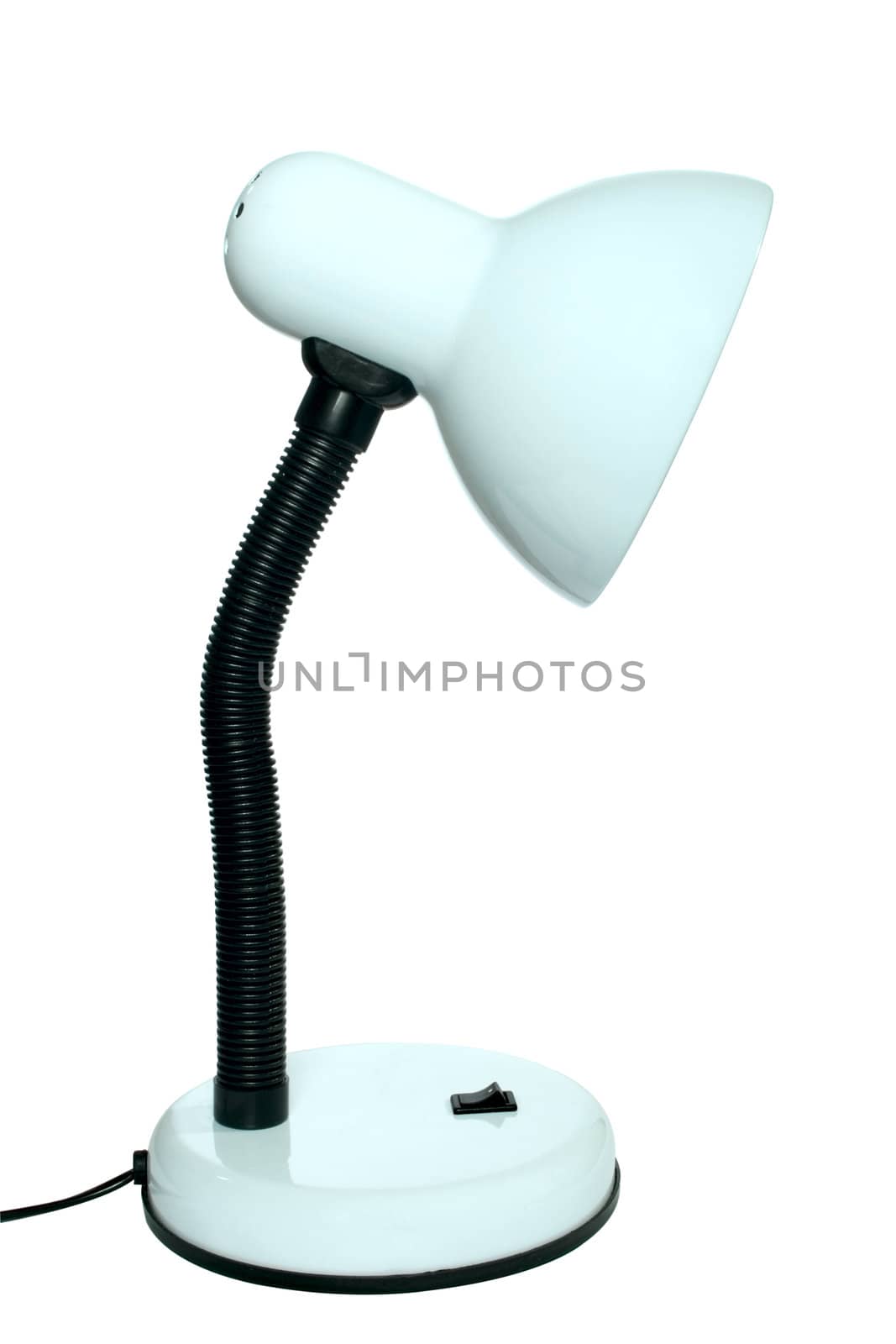 Table lamp on white background