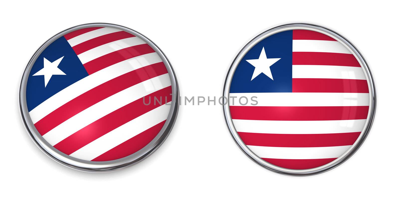 button style banner in 3D of Liberia