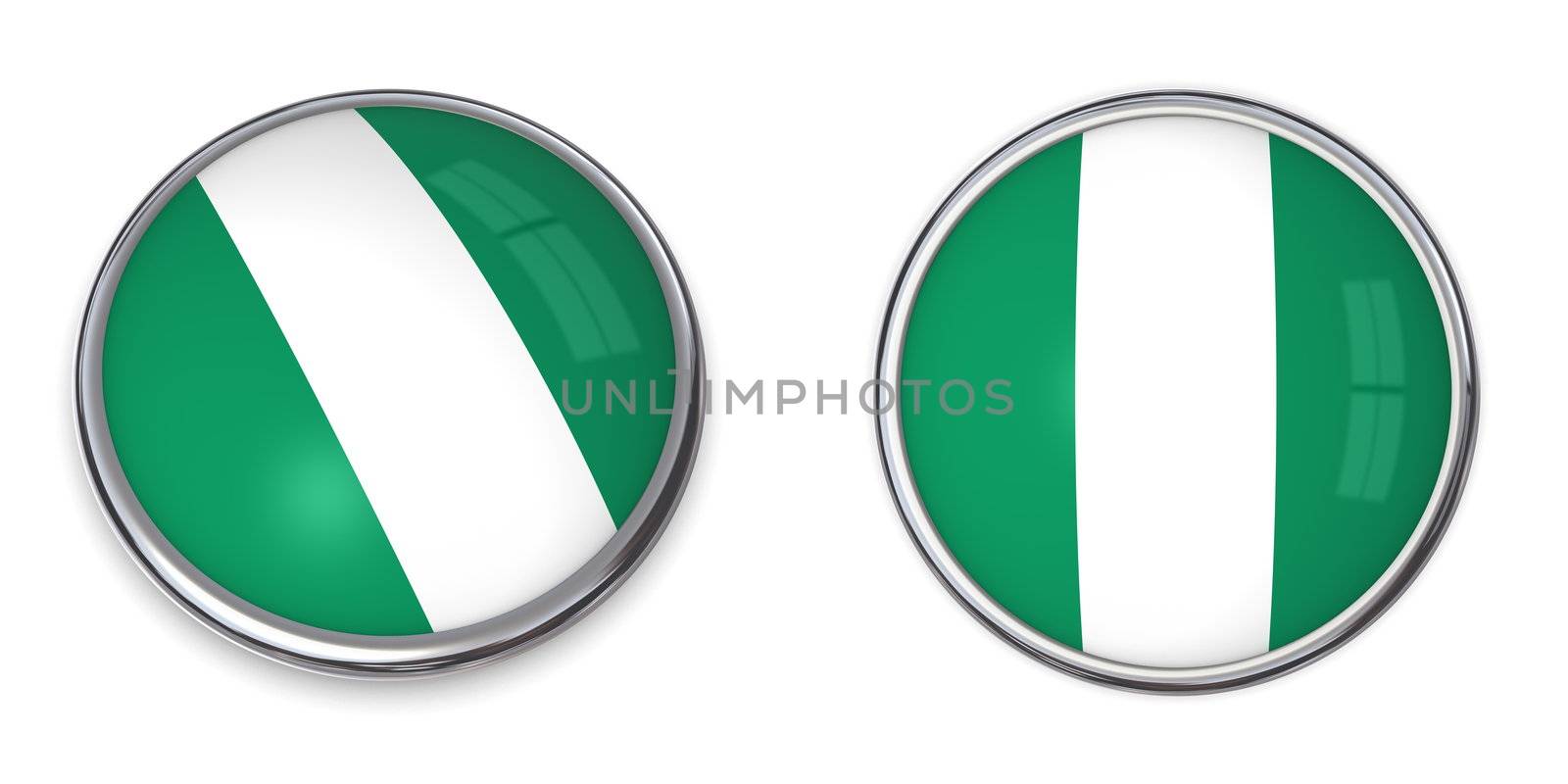 button style banner in 3D of Nigeria