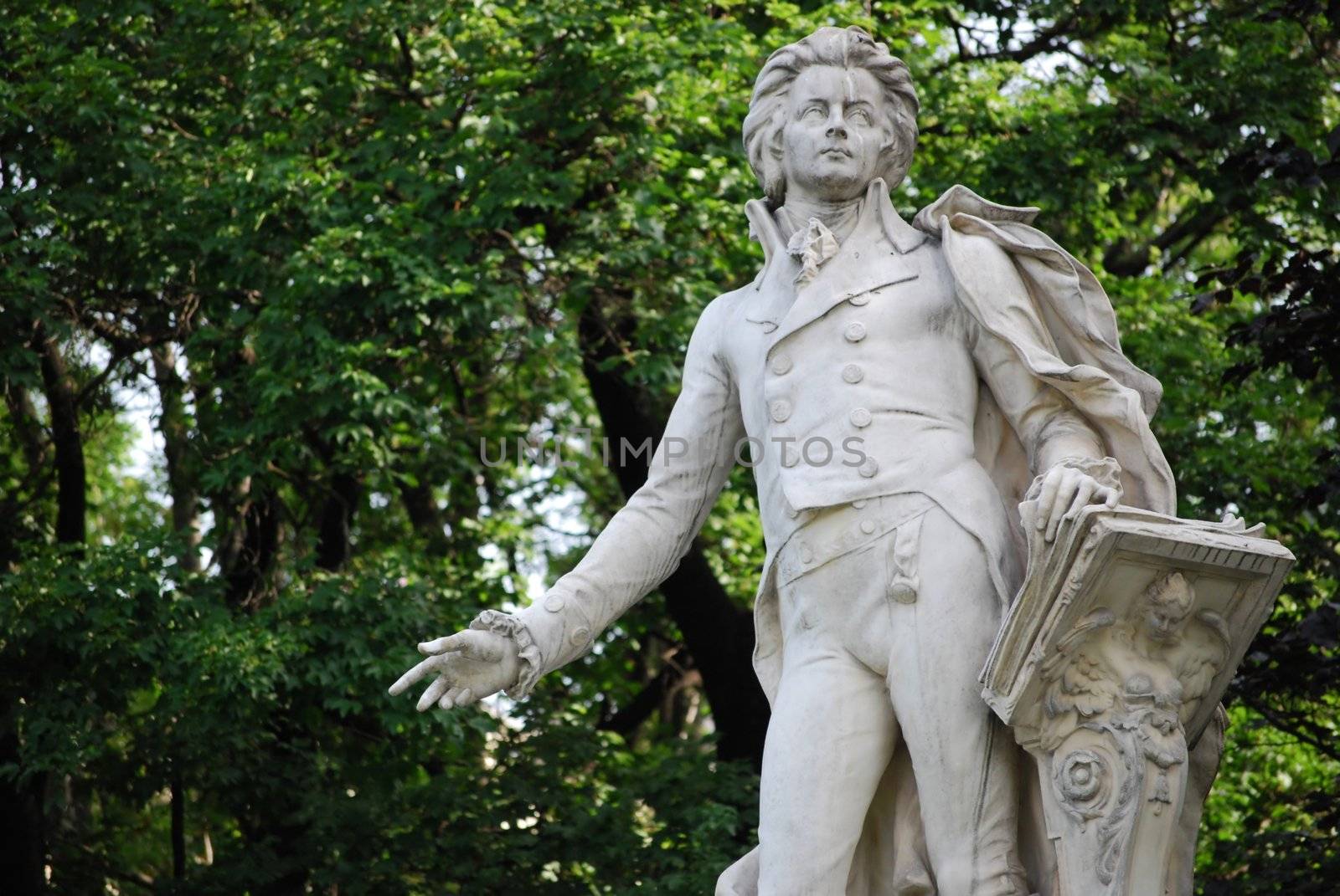 Statue of Mozart in the burggarten, Vienna