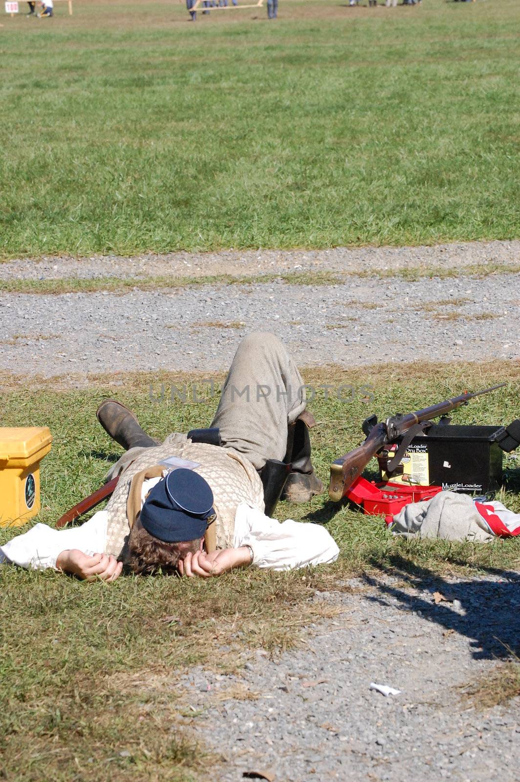 Civil War Skirmisher prepares for competition  by RefocusPhoto