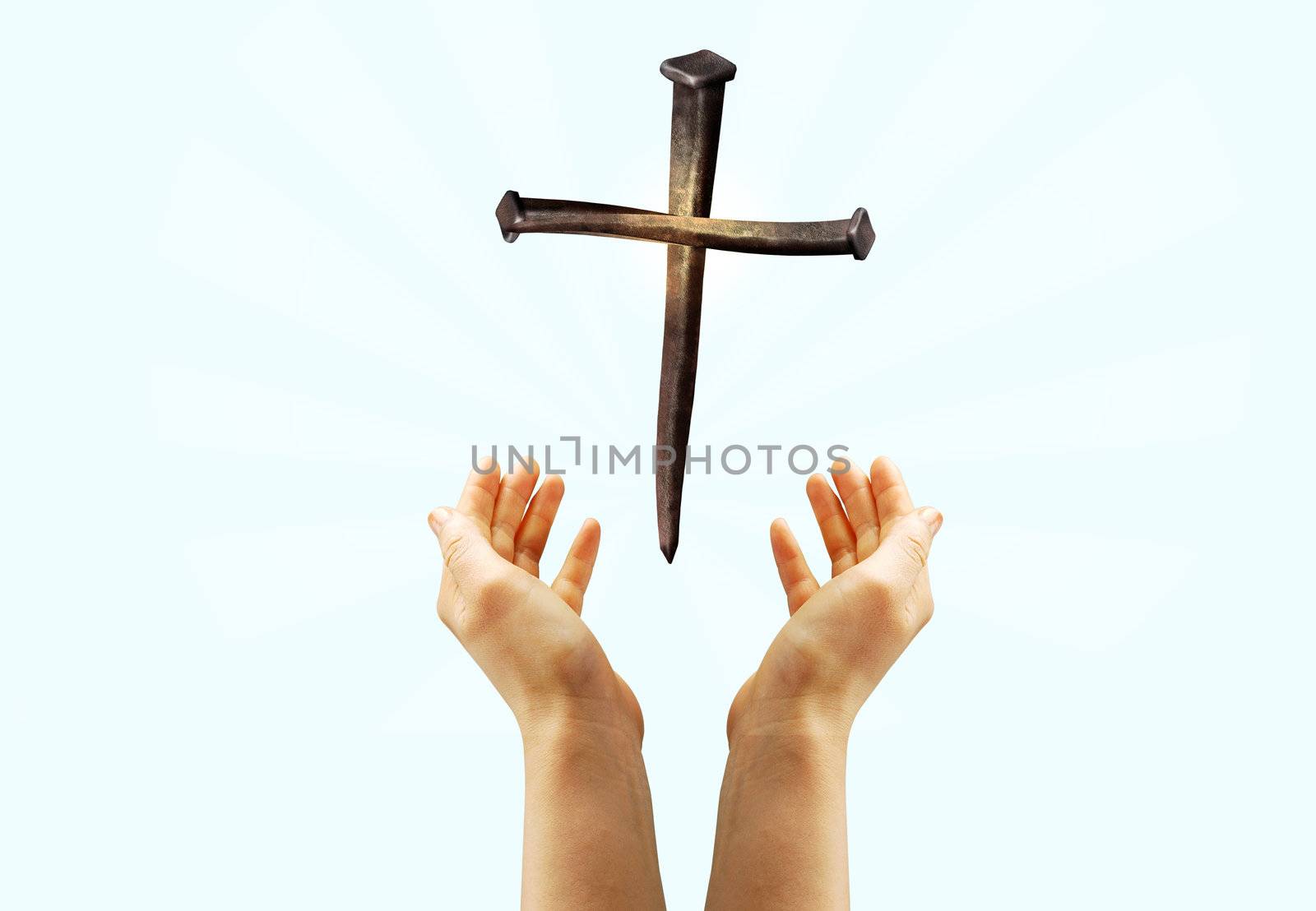A cross which is made from three nails
