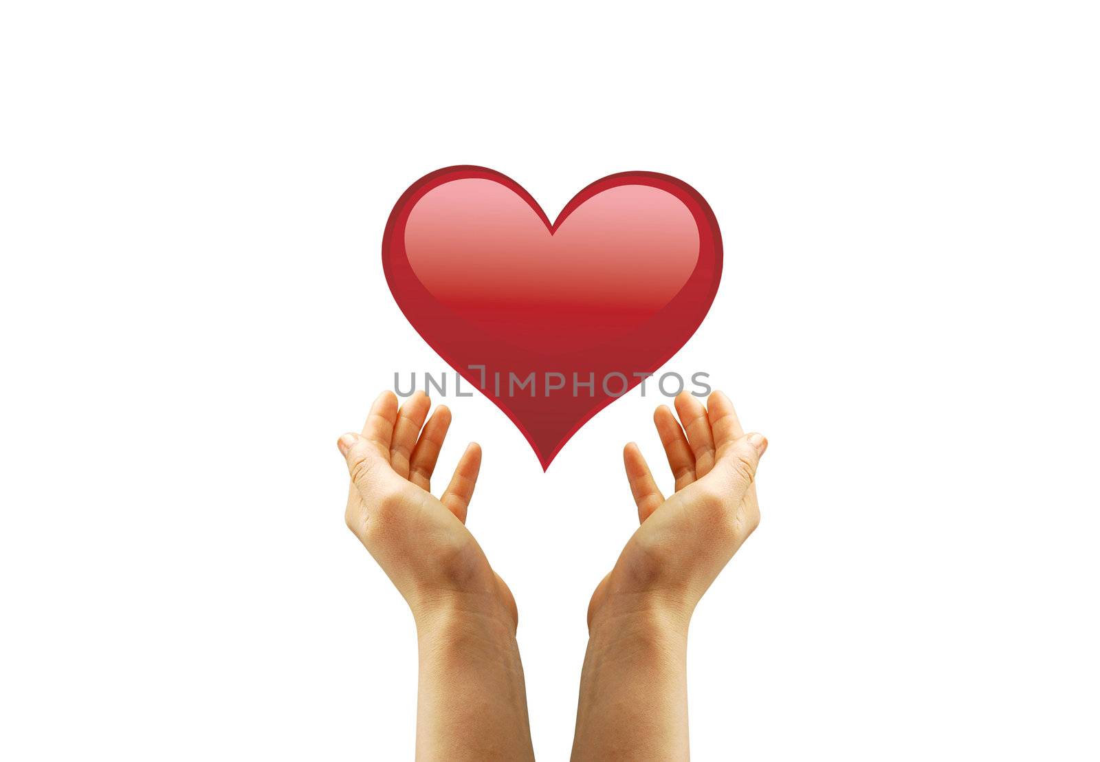 Hand and a heart by git