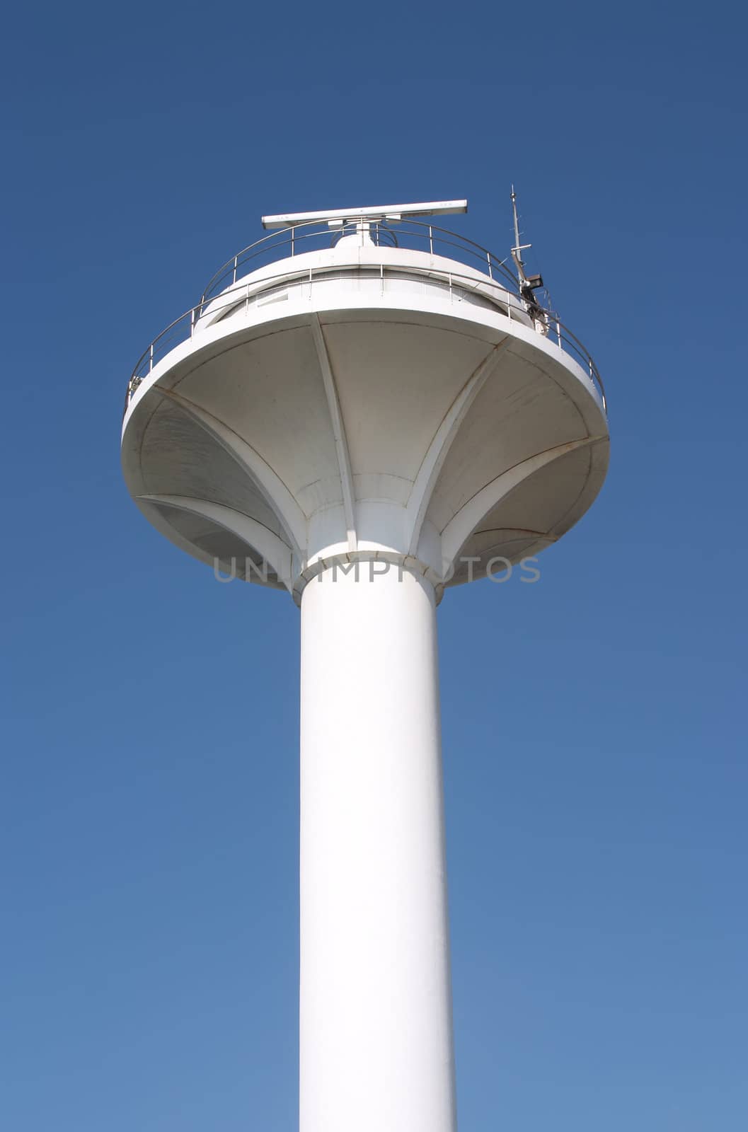 Guiding beacon in Istanbul over blue sky