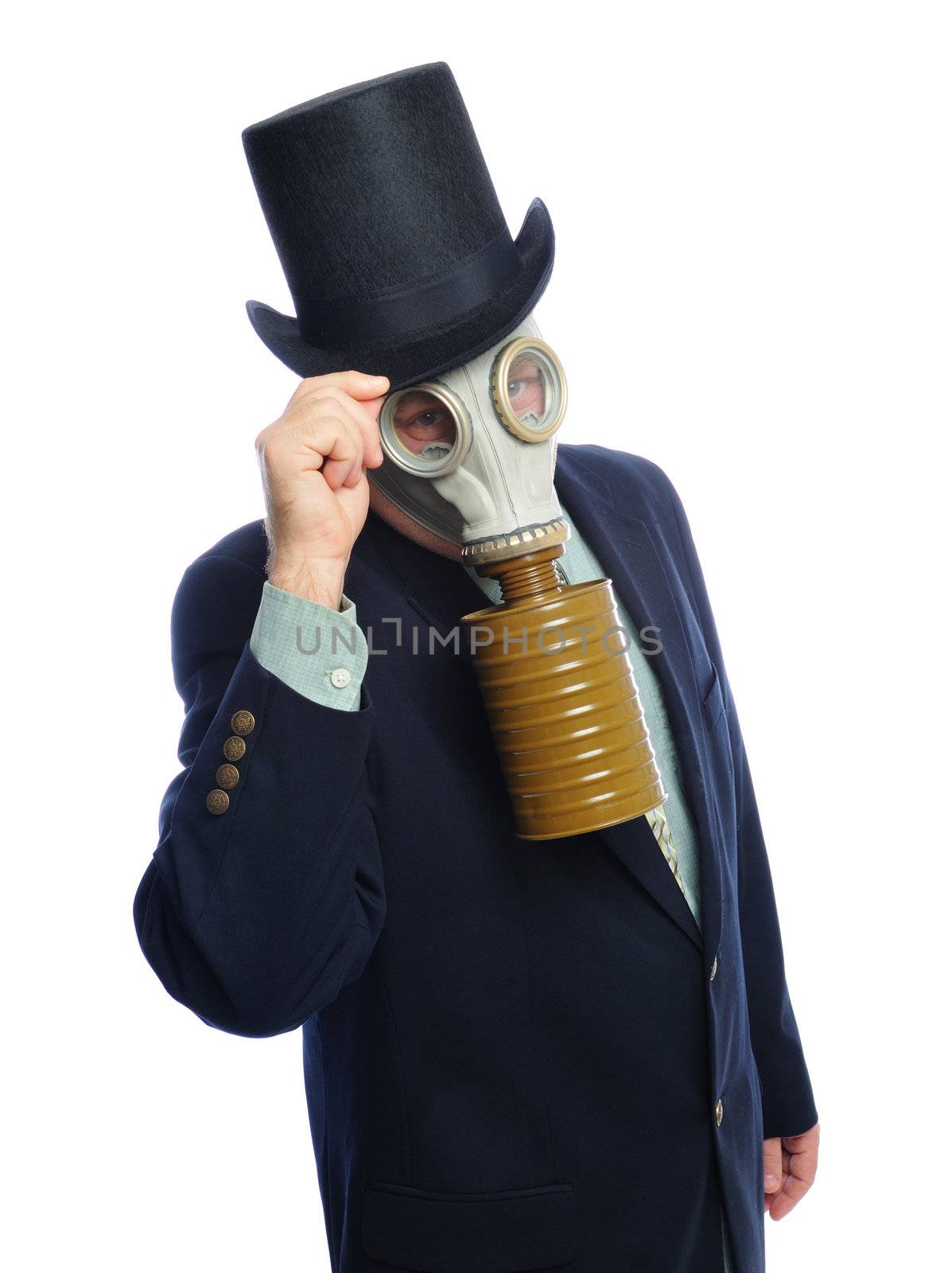 gas mask business man by PDImages