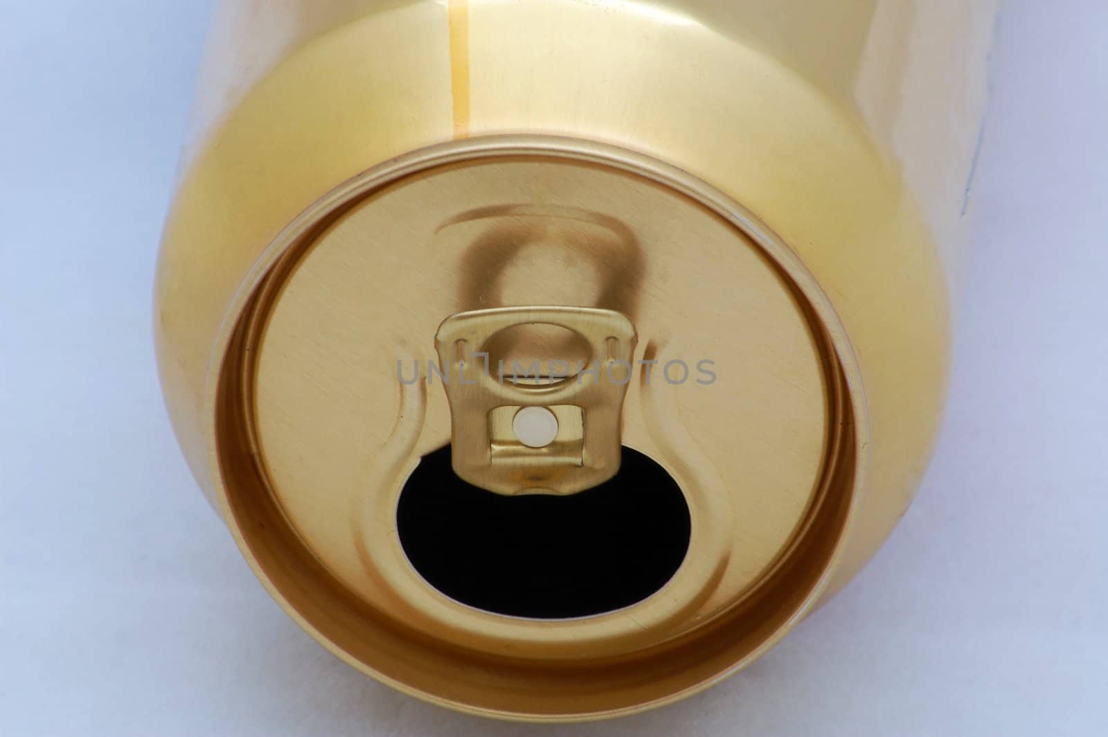 empty beer can isolated on the background