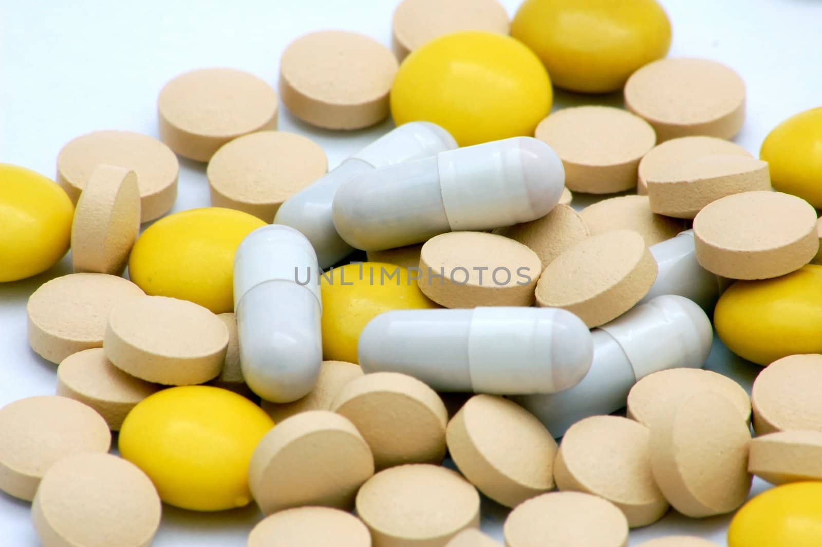 vitamins isolated on the white background