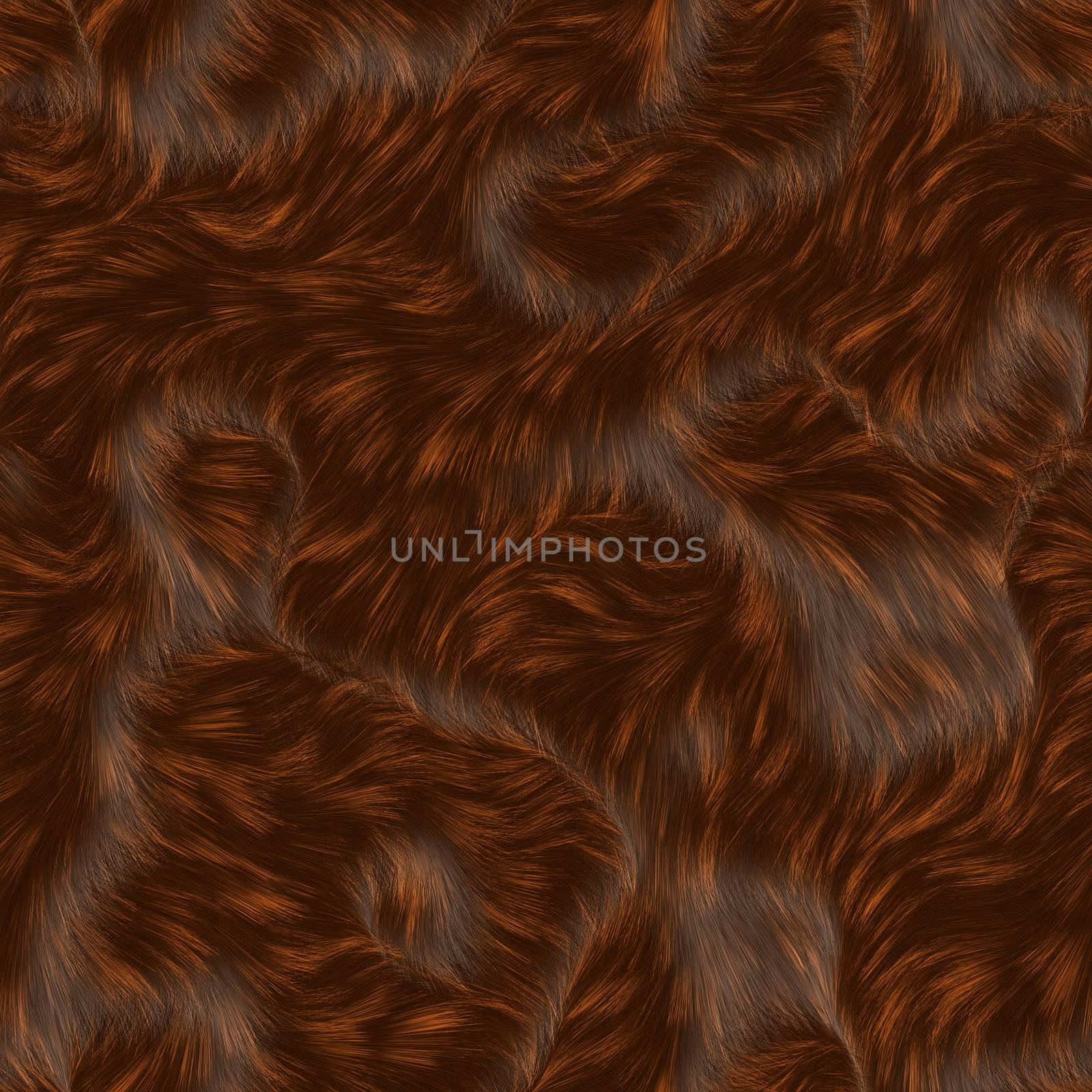 an illustration of long, soft, wavy and luxurious animal fur