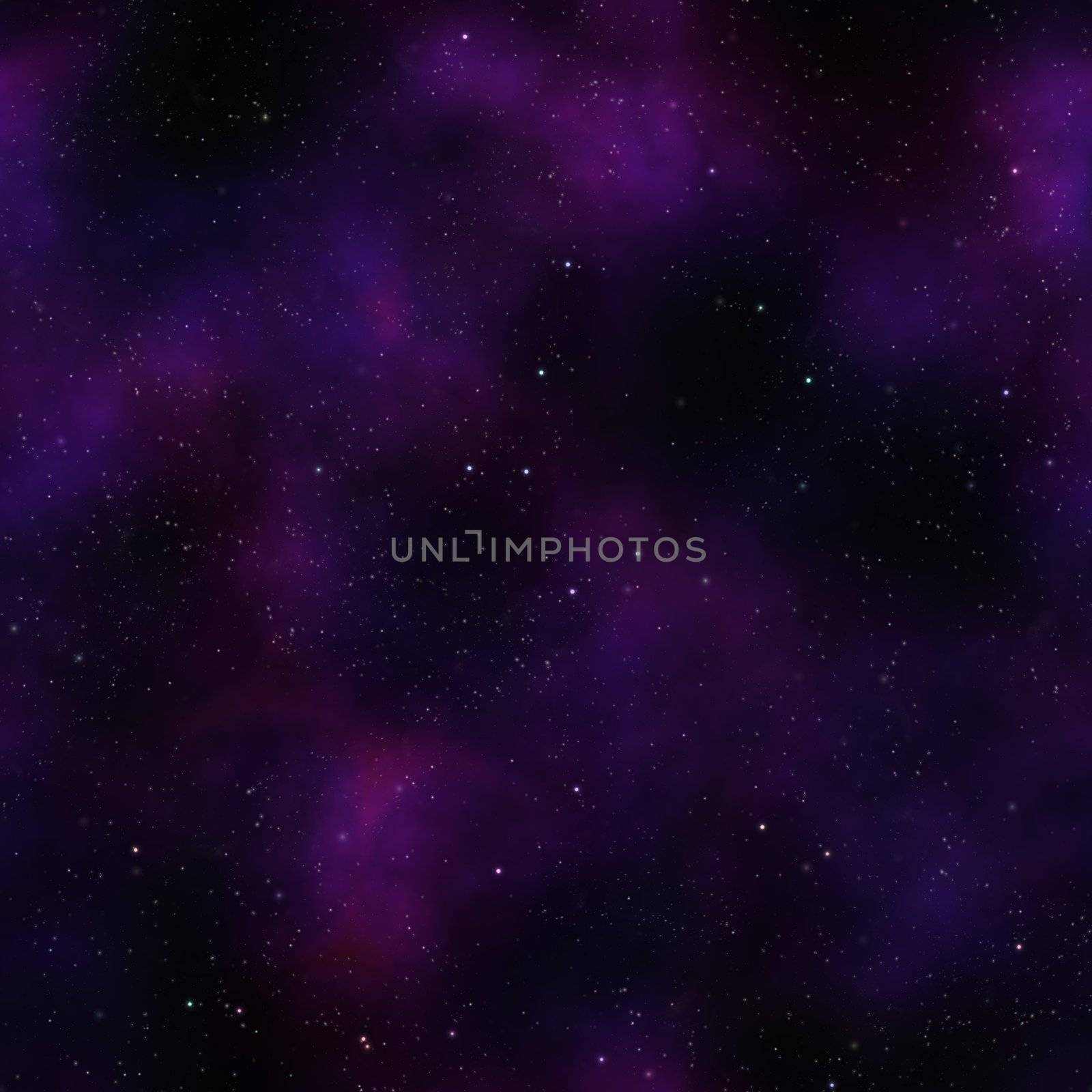 large background image of outer space with purple clouds nebula and shining stars