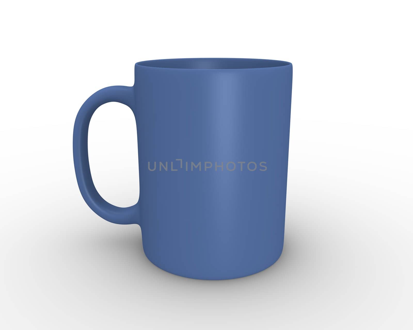 3D rendered illustration of blue tea/coffee mug
