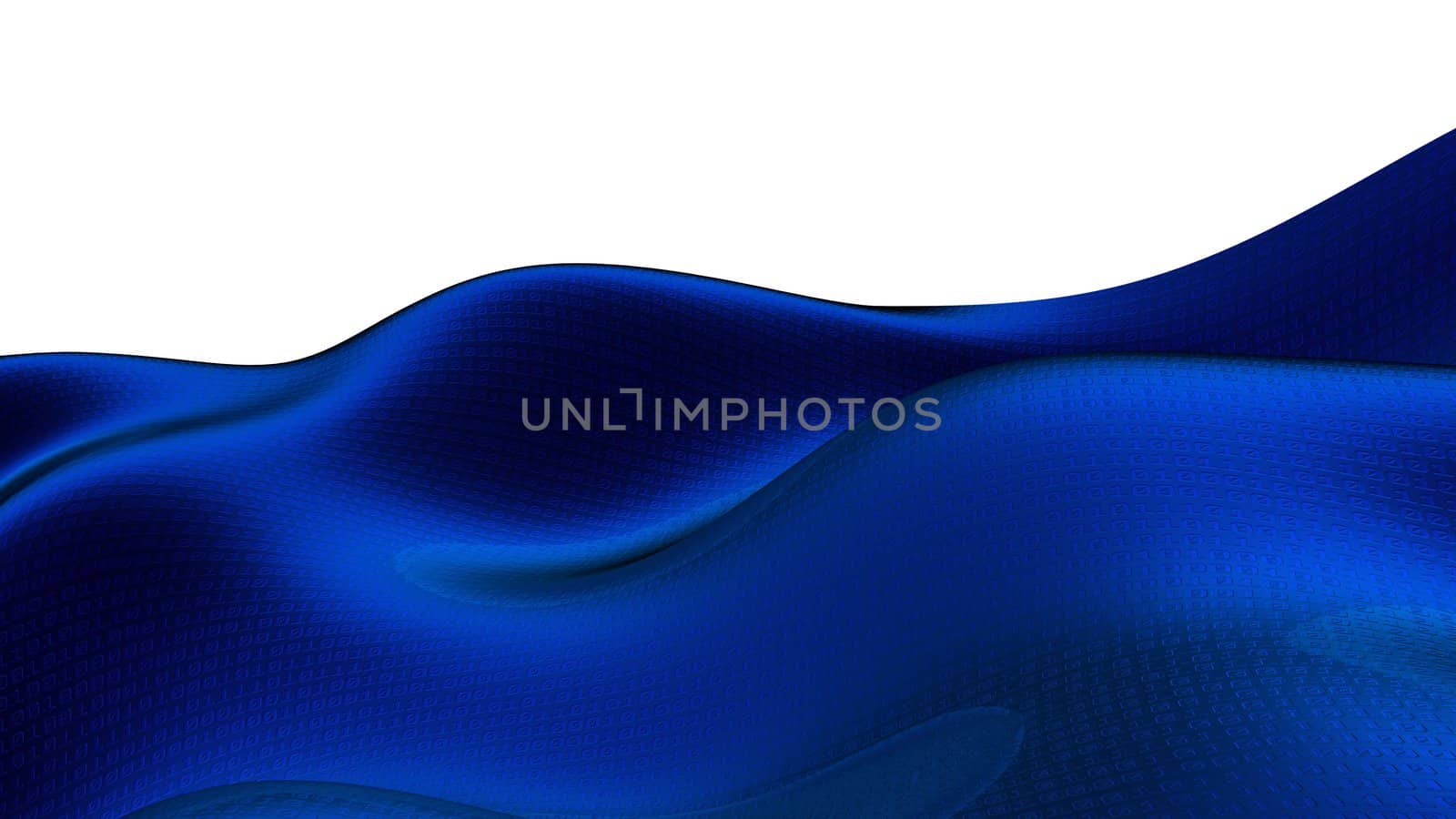 Rendered abstract blue digital waves for frame