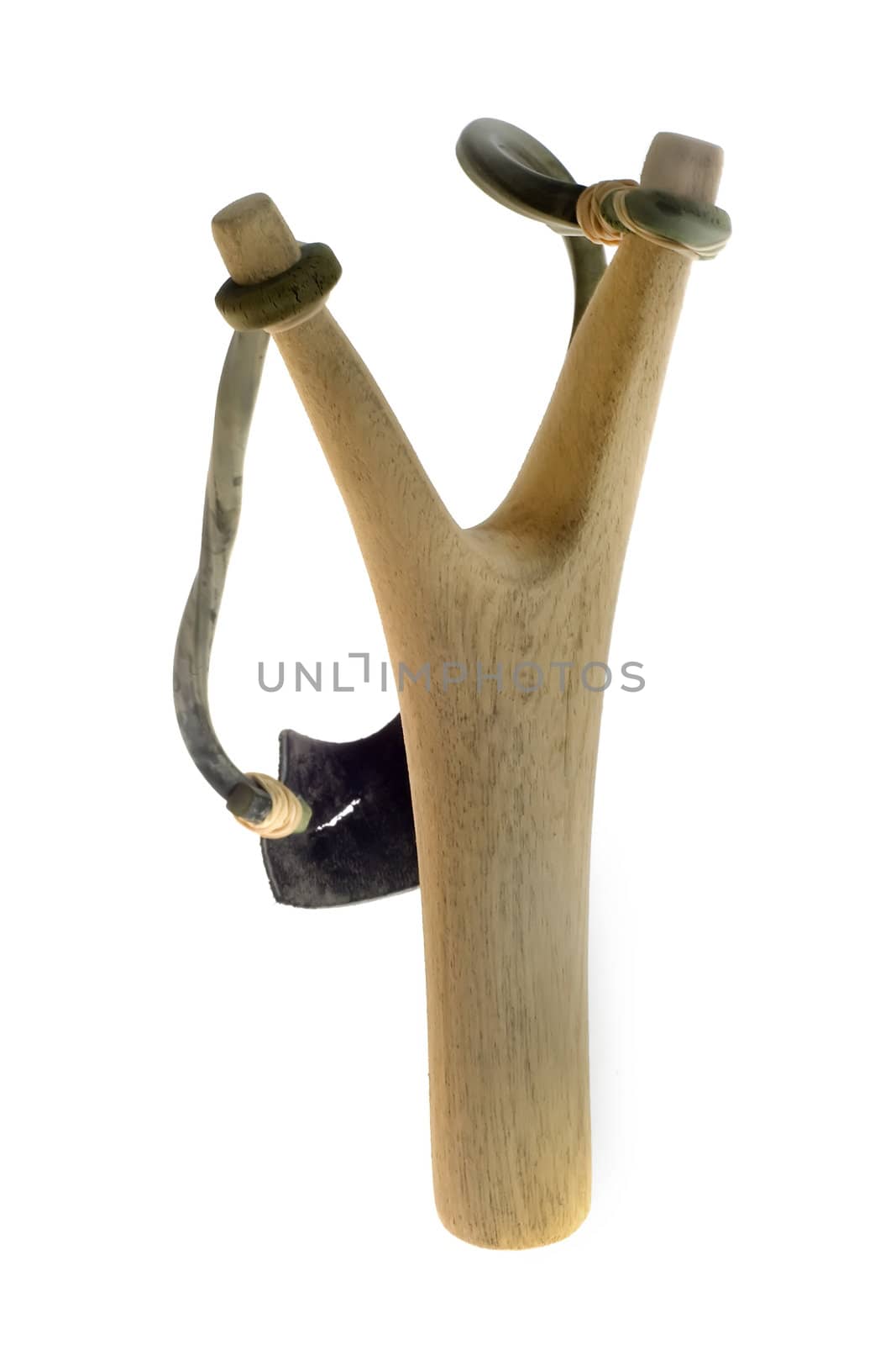 A wooden slingshot