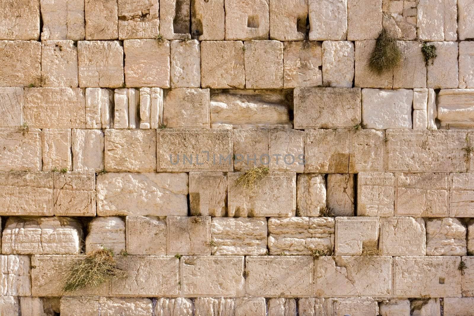 Wailing Wall useful for background. Jerusalem, Israel.