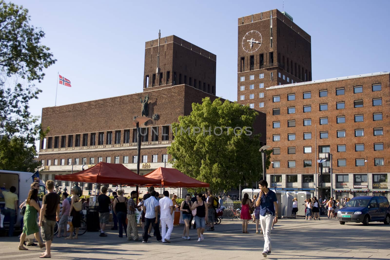 Oslo City Hall in summer