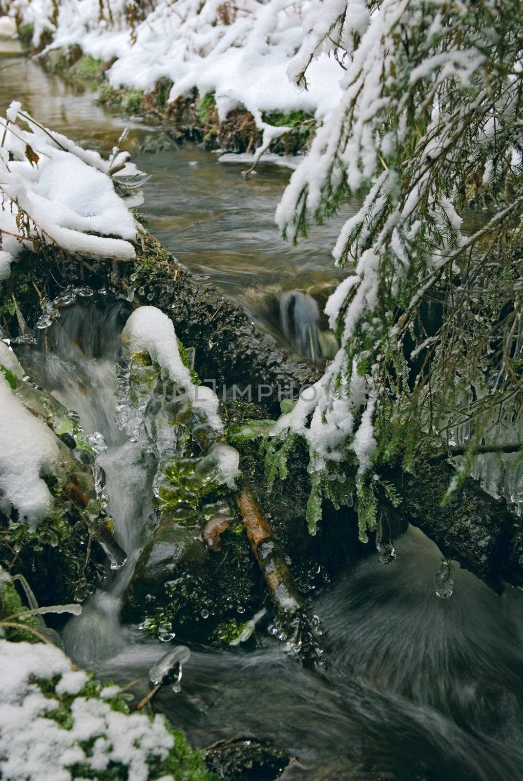 Winter stream by signum