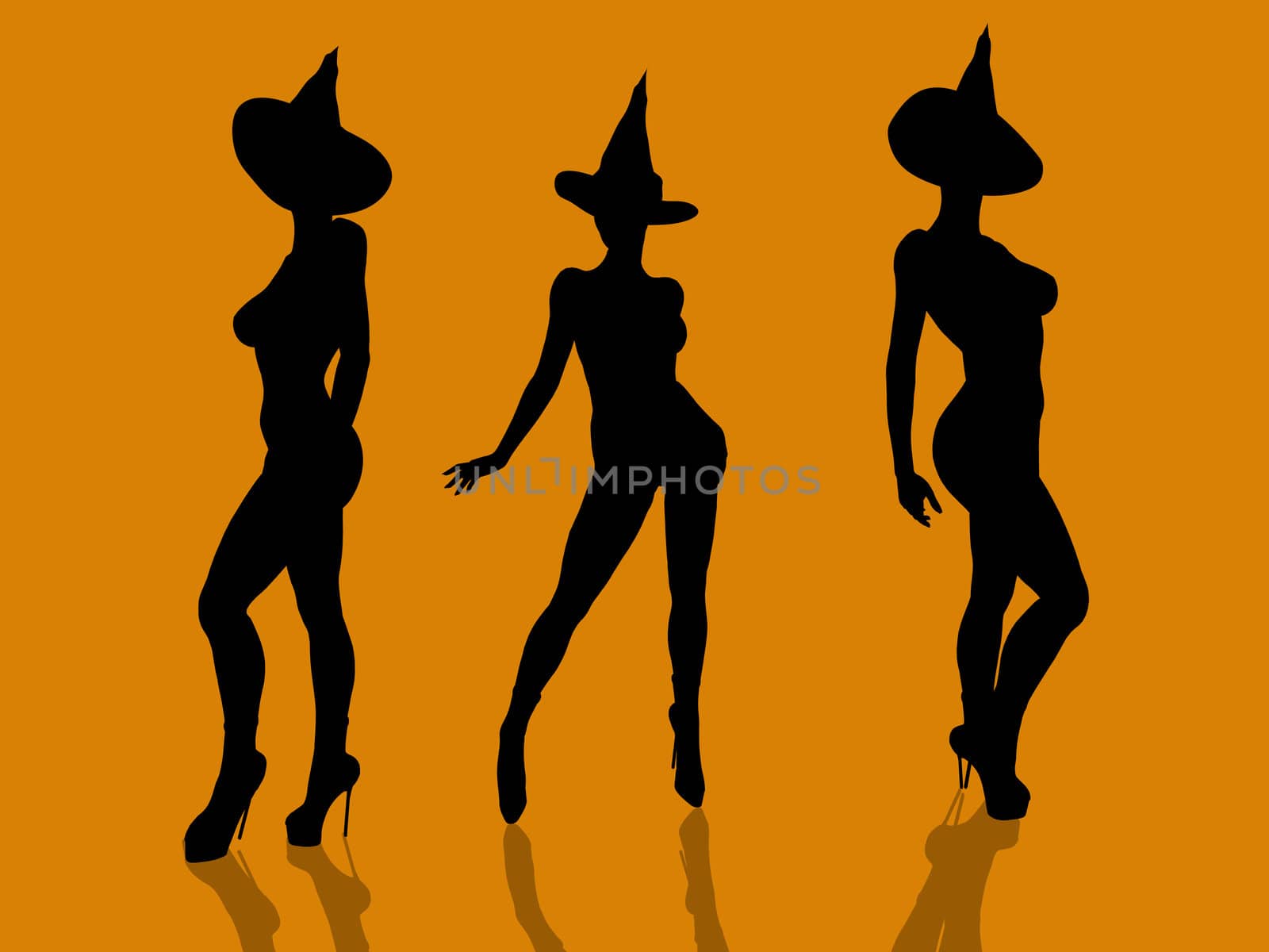 Halloween Illustration silhouette by kathygold