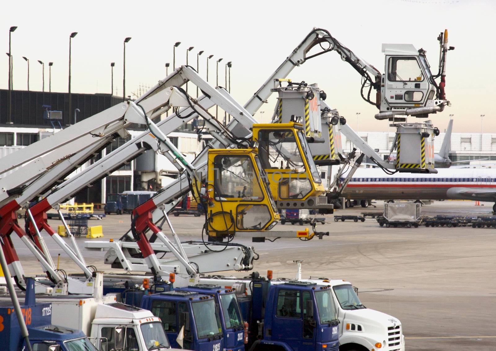 Deicing Equipment Ready at Airport by Feverpitched