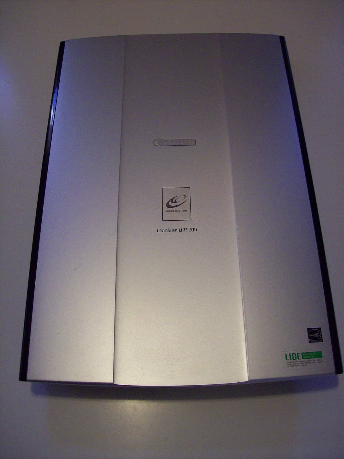 An office scanner on a white background